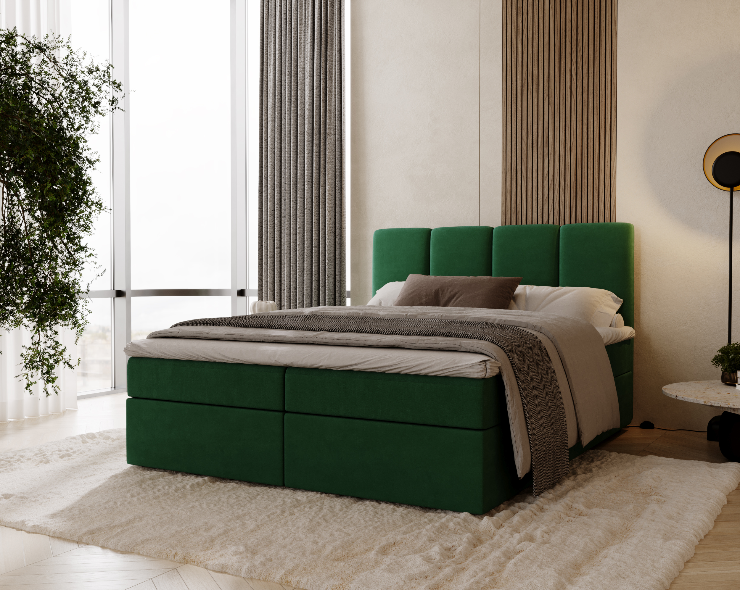 FurMeb24 Boxspringbett mit Matratze, Bettkasten und Topper OLIA – Bild 2