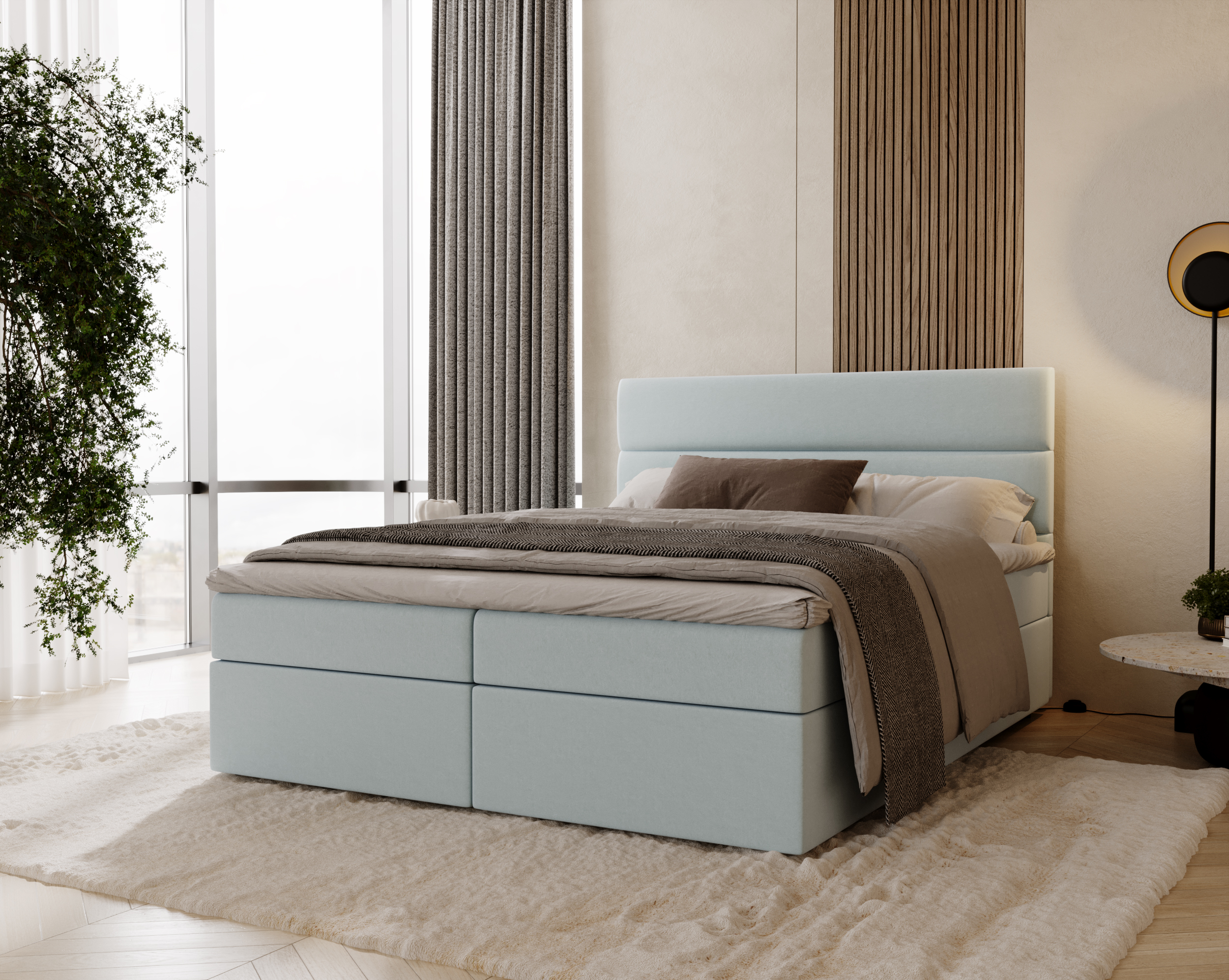 FurMeb24 Boxspringbett mit Matratze, Bettkasten und Topper VEDA – Bild 6