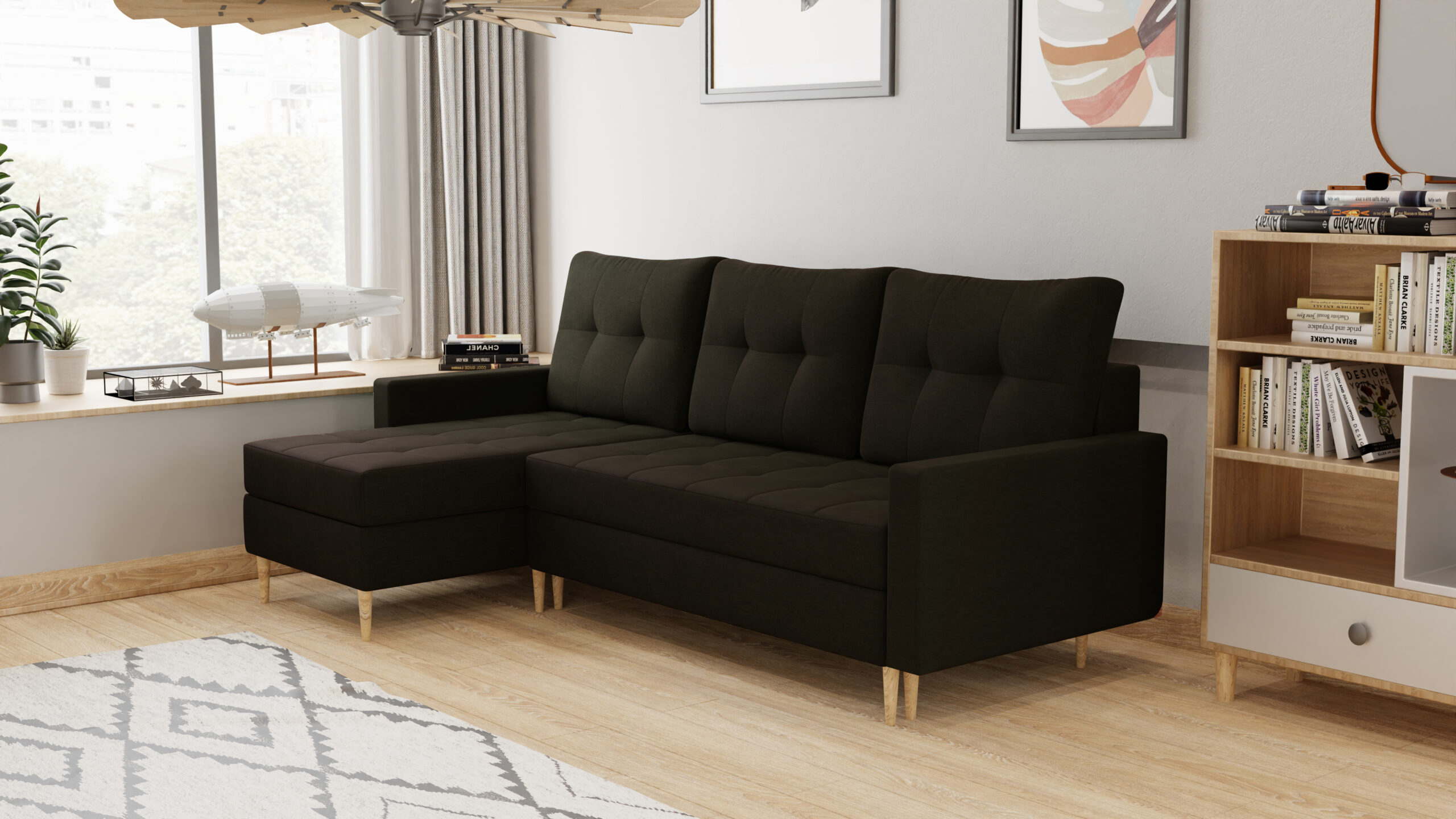 FurMeb24 ECKSOFA FENIX mit Schlaffunktion und Bettkasten linke Seite 225 x 140 cm – Bild 8