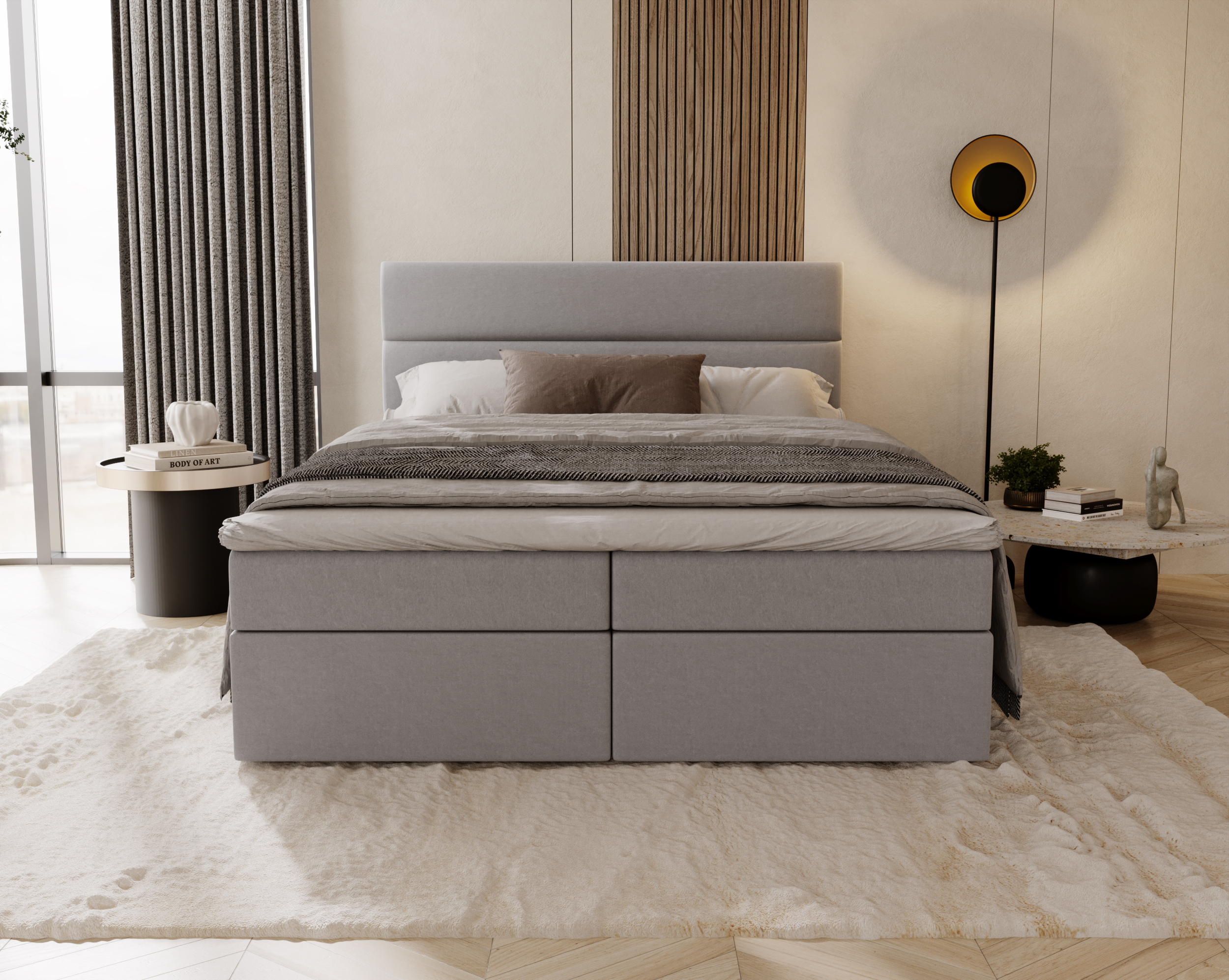 FurMeb24 Boxspringbett mit Matratze, Bettkasten und Topper VEDA – Bild 9