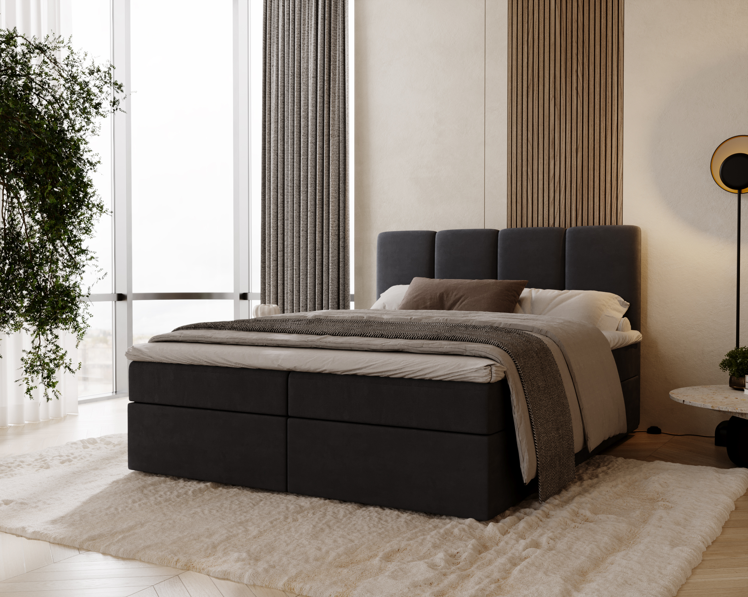 FurMeb24 Boxspringbett mit Matratze, Bettkasten und Topper OLIA – Bild 4