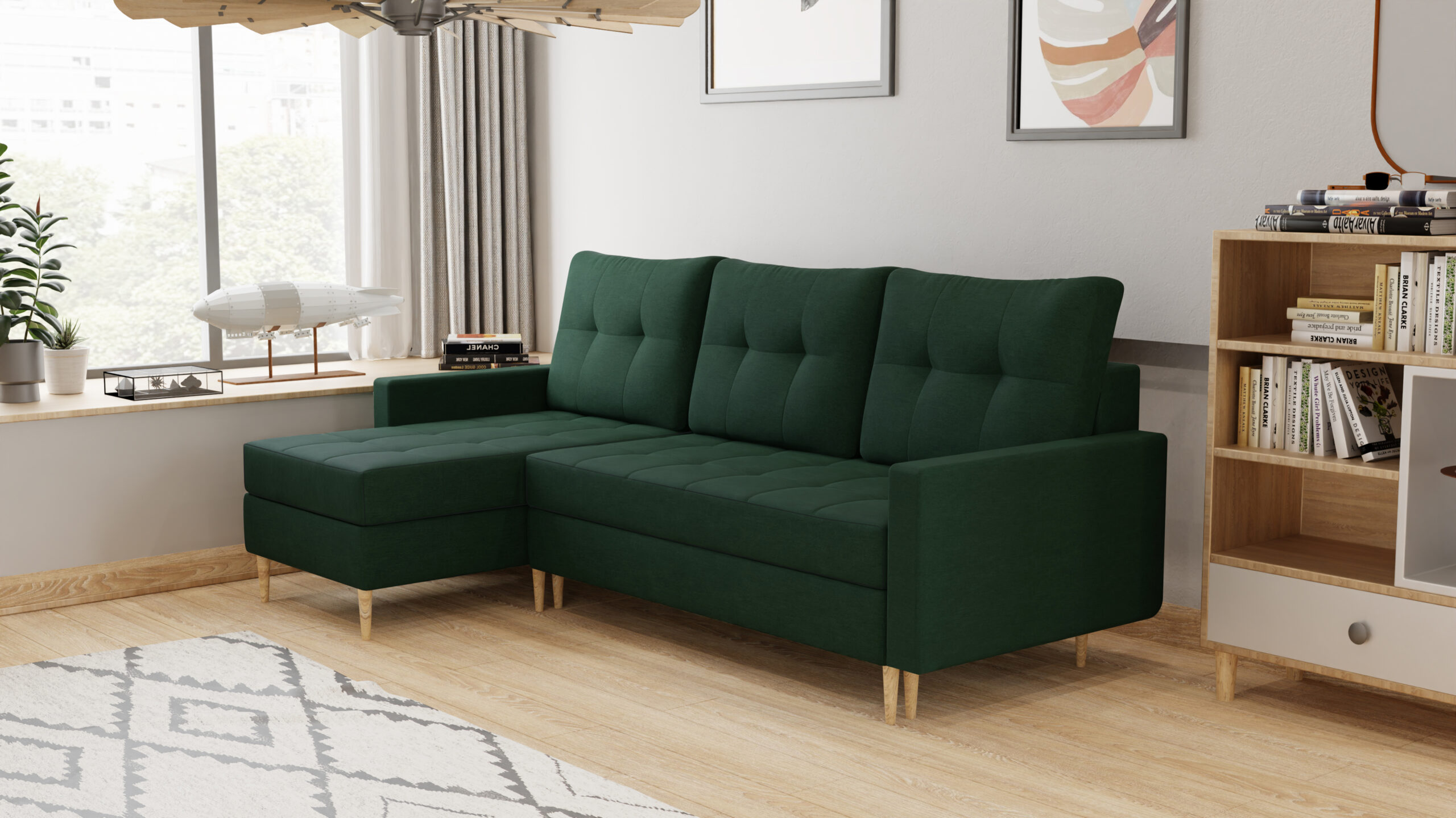 FurMeb24 ECKSOFA FENIX mit Schlaffunktion und Bettkasten linke Seite 225 x 140 cm – Bild 7