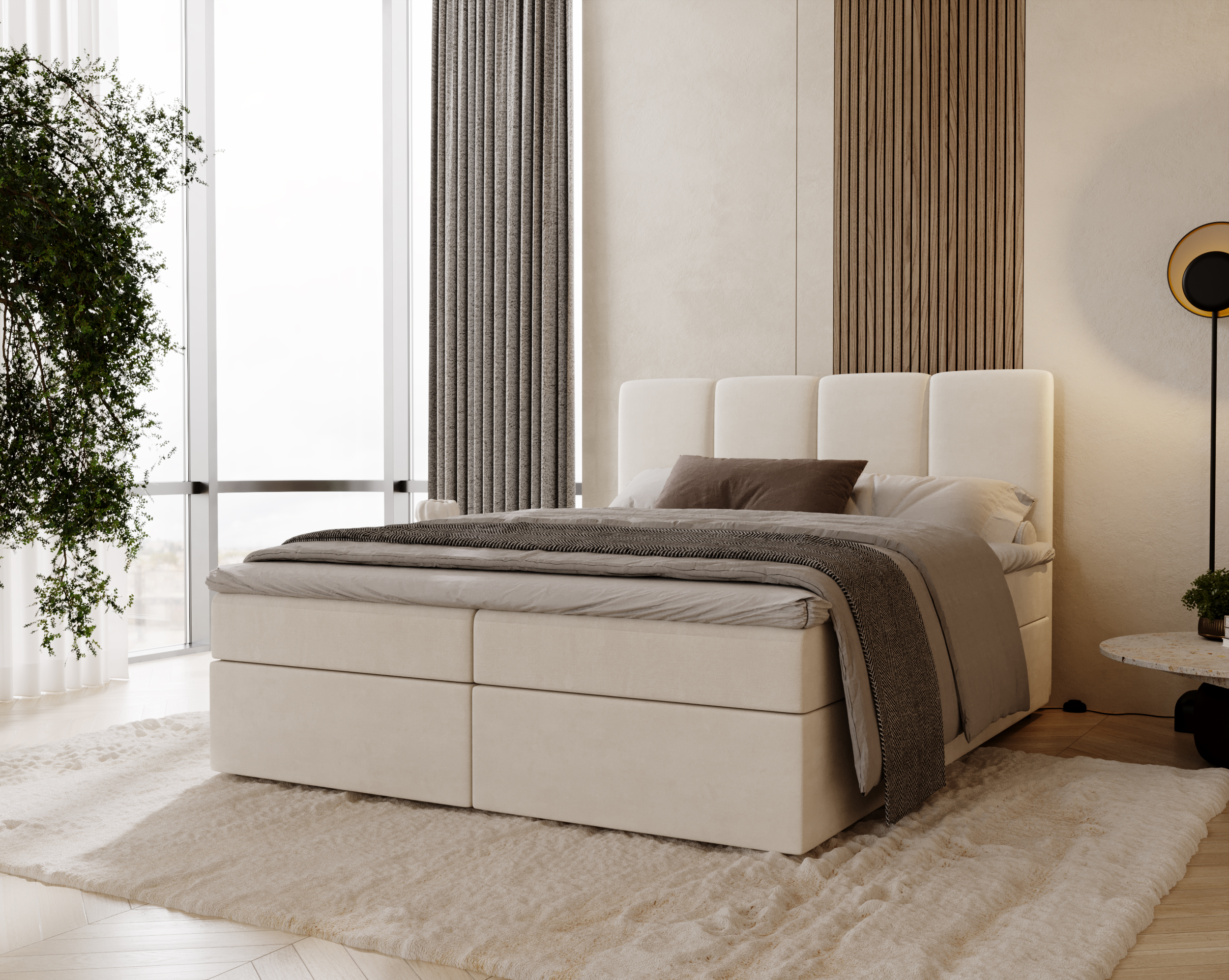 FurMeb24 Boxspringbett mit Matratze, Bettkasten und Topper OLIA – Bild 6