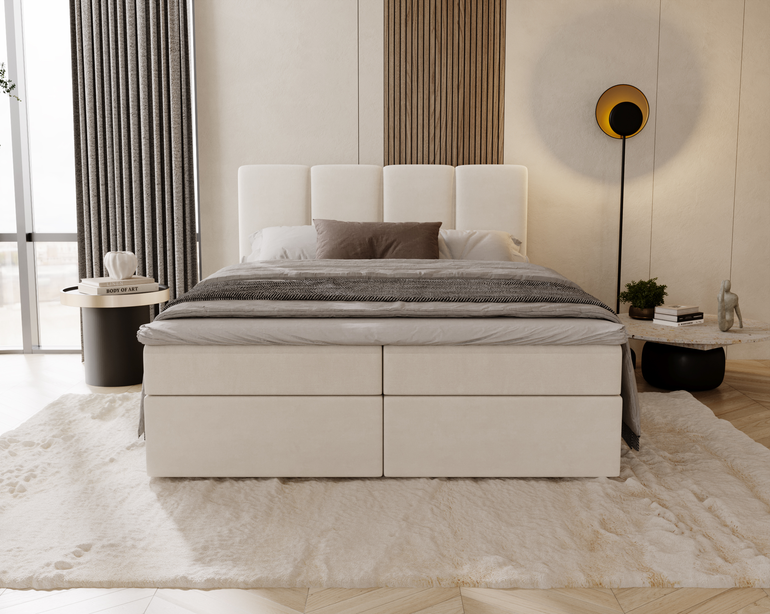 FurMeb24 Boxspringbett mit Matratze, Bettkasten und Topper OLIA – Bild 7