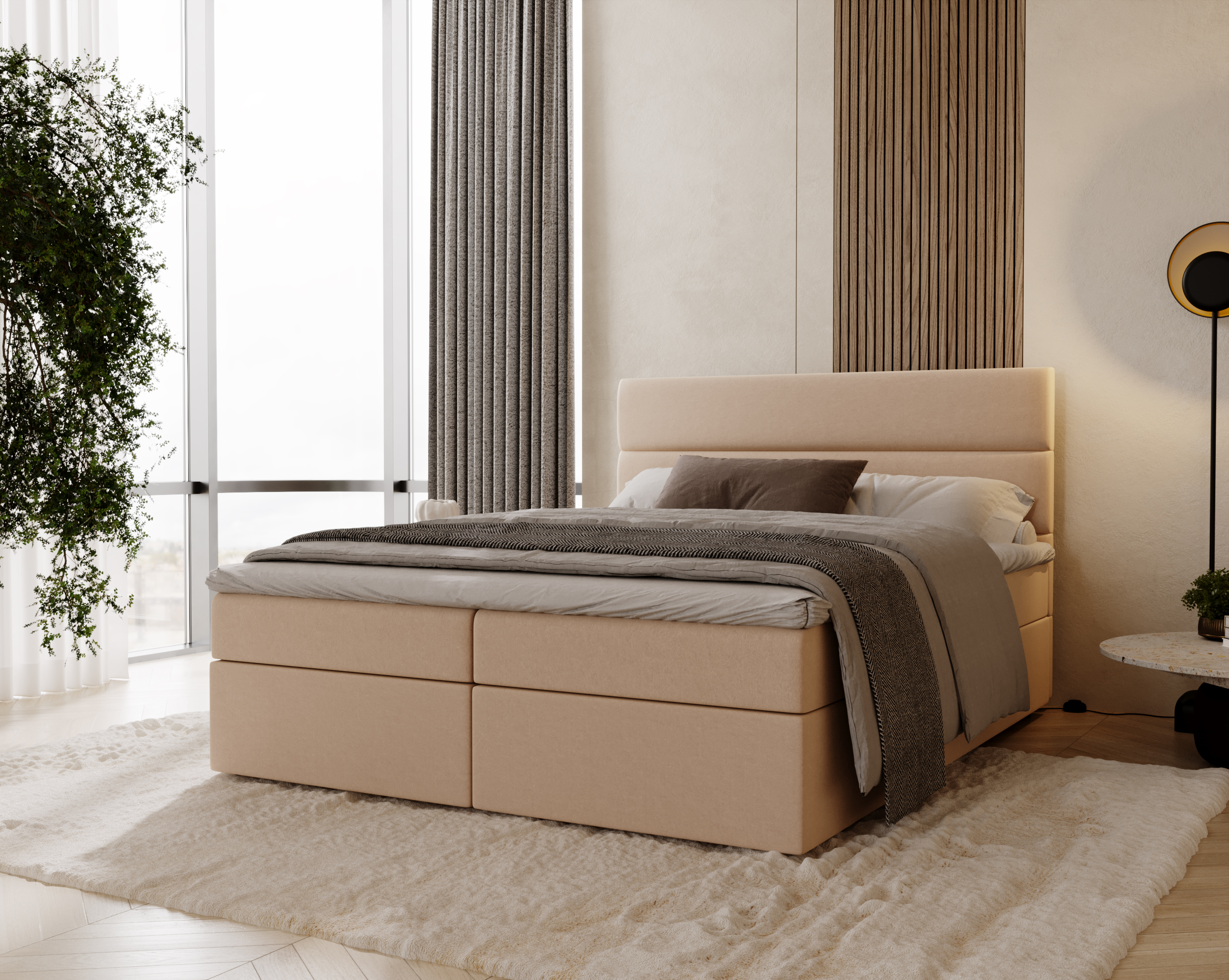 FurMeb24 Boxspringbett mit Matratze, Bettkasten und Topper VEDA – Bild 4