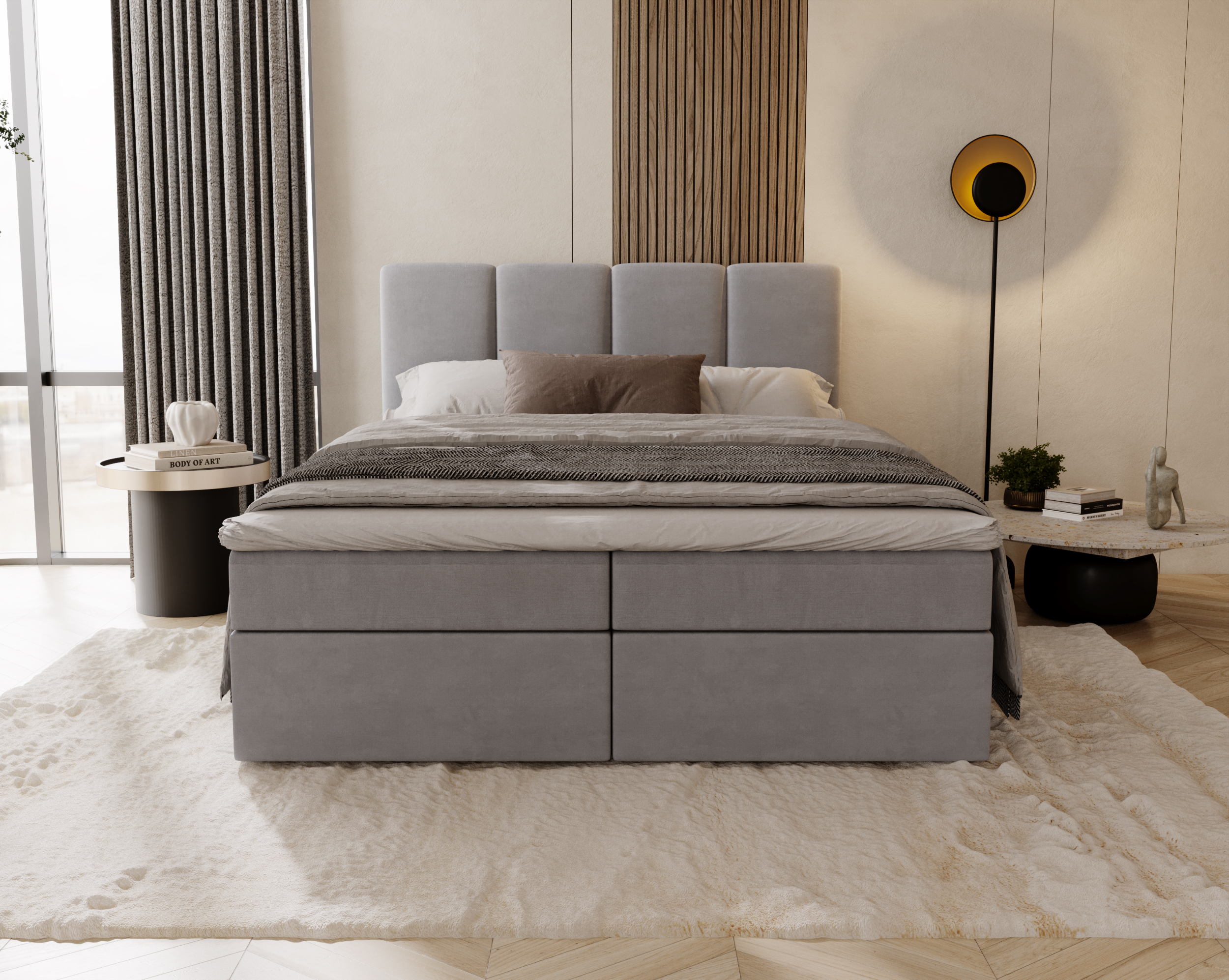 FurMeb24 Boxspringbett mit Matratze, Bettkasten und Topper OLIA – Bild 9