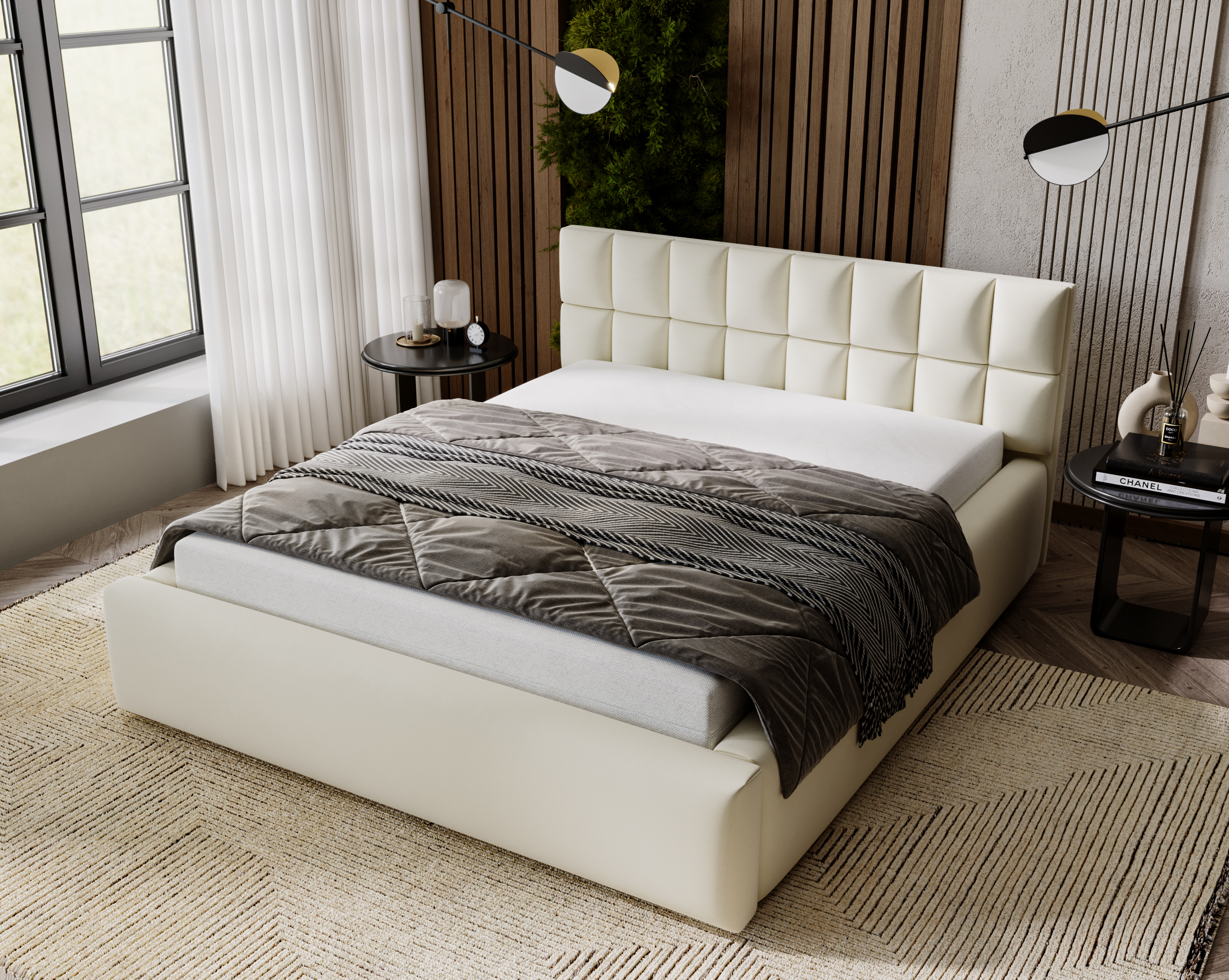 FurMeb24 Polsterbett HUGO - mit Bettkasten - amor velevt stoff - ohne Matratze – Bild 15