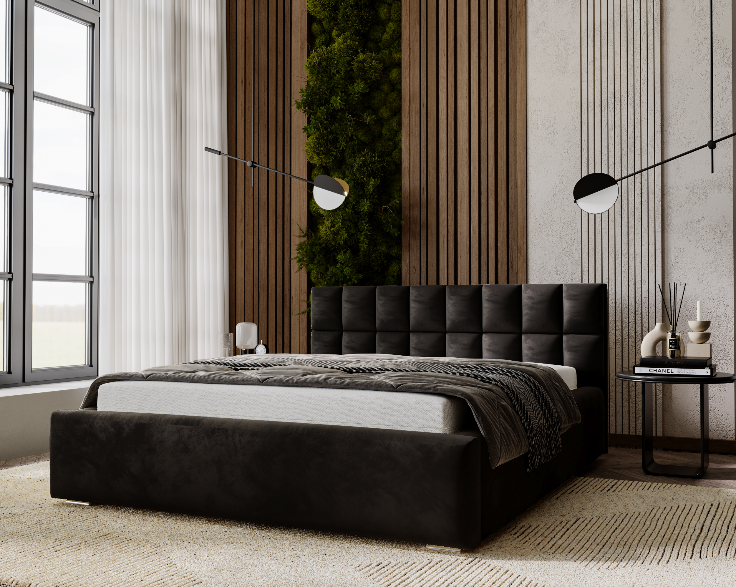 FurMeb24 Polsterbett HUGO - mit Bettkasten - amor velevt stoff - ohne Matratze – Bild 8