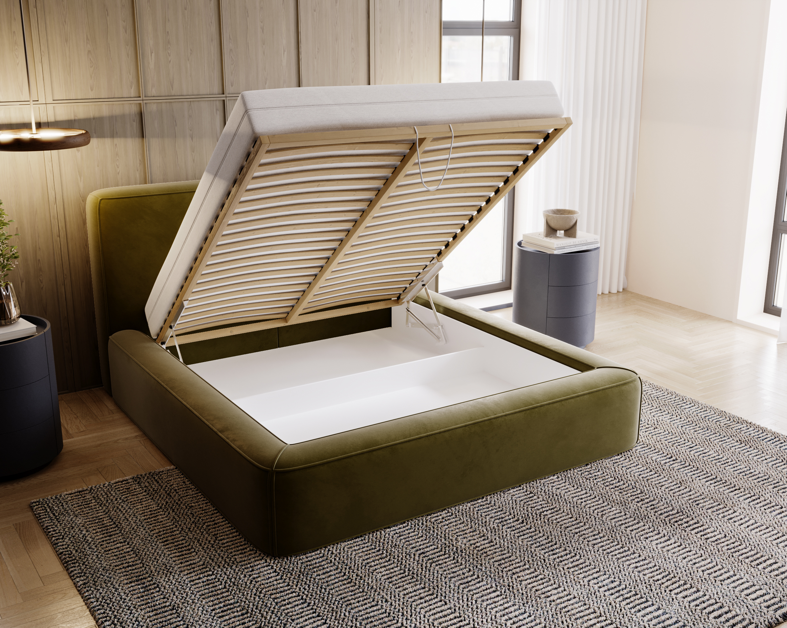 FurMeb24 KALI Boxspringbett mit Bettkasten - Polsterbett mit Holzrahmen – Bild 20