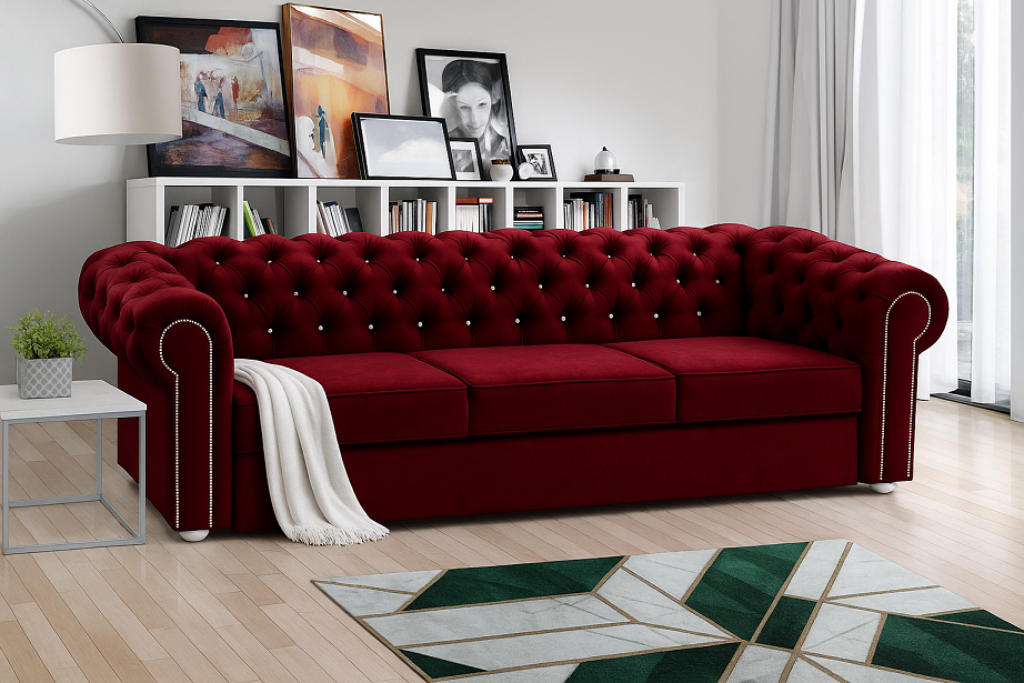 FURMEB 24 SOFA mit Schlaffunktion SWAROVSKI 237 x 95 cm