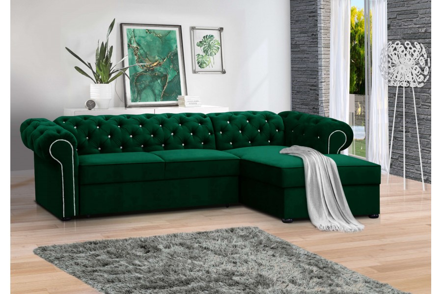 FURMEB 24 ECKSOFA mit Schlaffunktion SWAROVSKI rechte/linke Seite 280 x 180 cm – Bild 4