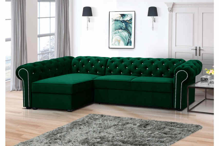 FURMEB 24 ECKSOFA mit Schlaffunktion SWAROVSKI MAXI linke/rechte Seite 280 x 180 cm – Bild 5