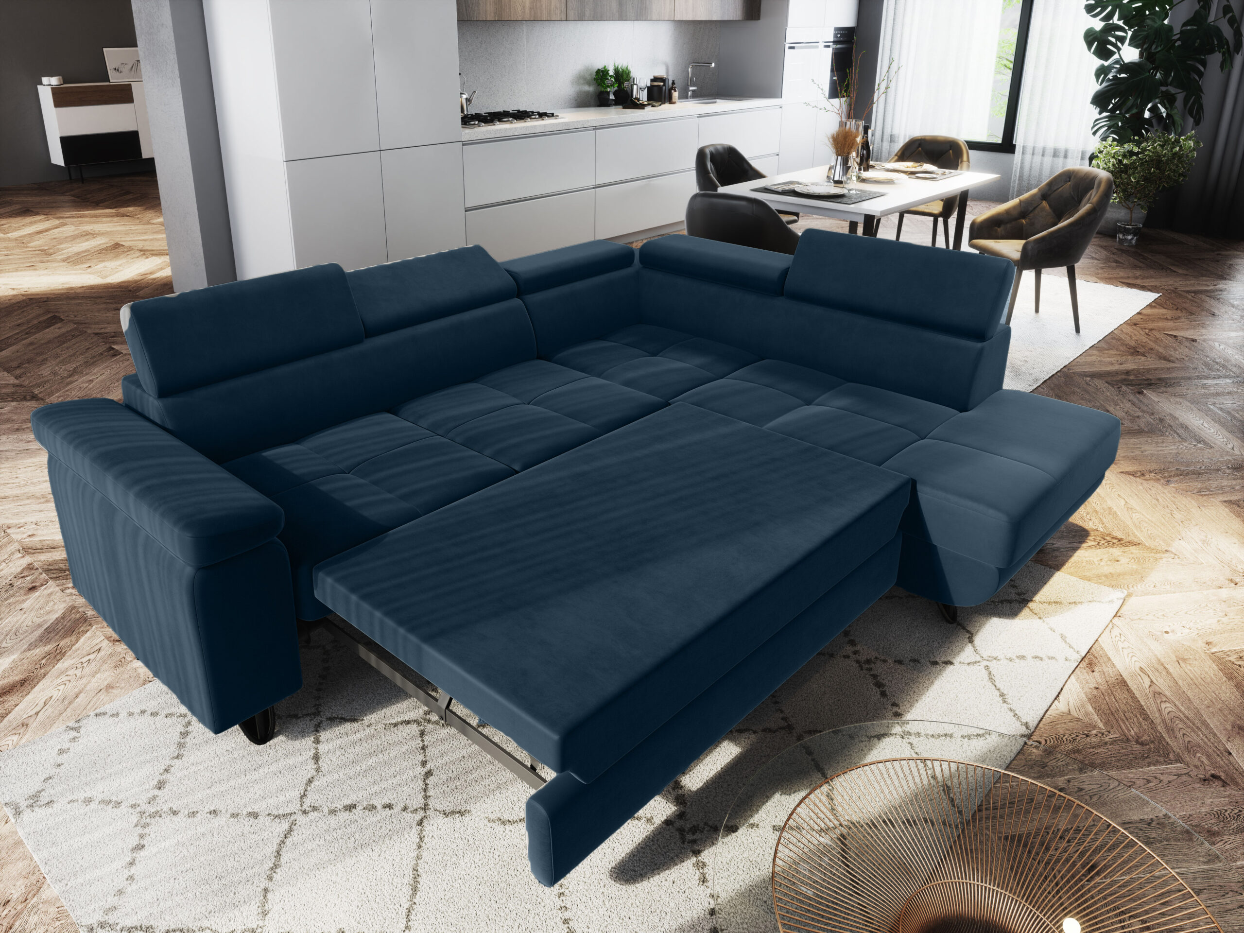 FurMeb24 ECKSOFA CAPRI mit schlaffunktion und bettkasten 250 x 203 cm – Bild 46