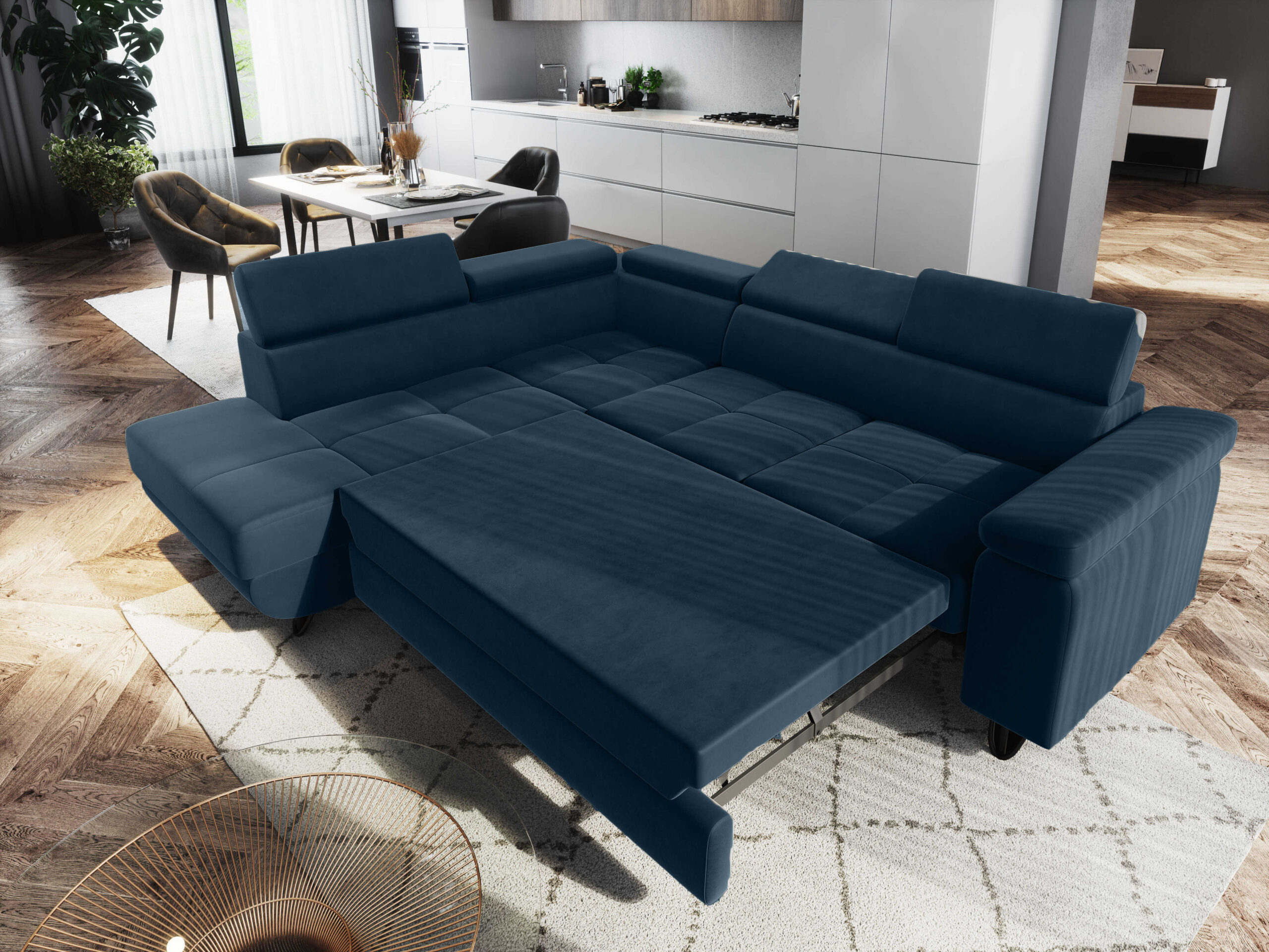 FurMeb24 ECKSOFA CAPRI mit schlaffunktion und bettkasten 250 x 203 cm – Bild 47