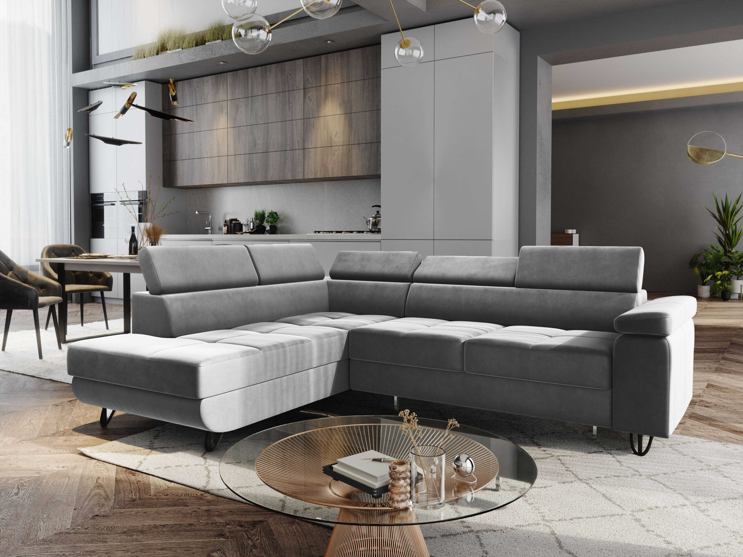 FurMeb24 ECKSOFA CAPRI mit schlaffunktion und bettkasten 250 x 203 cm – Bild 53