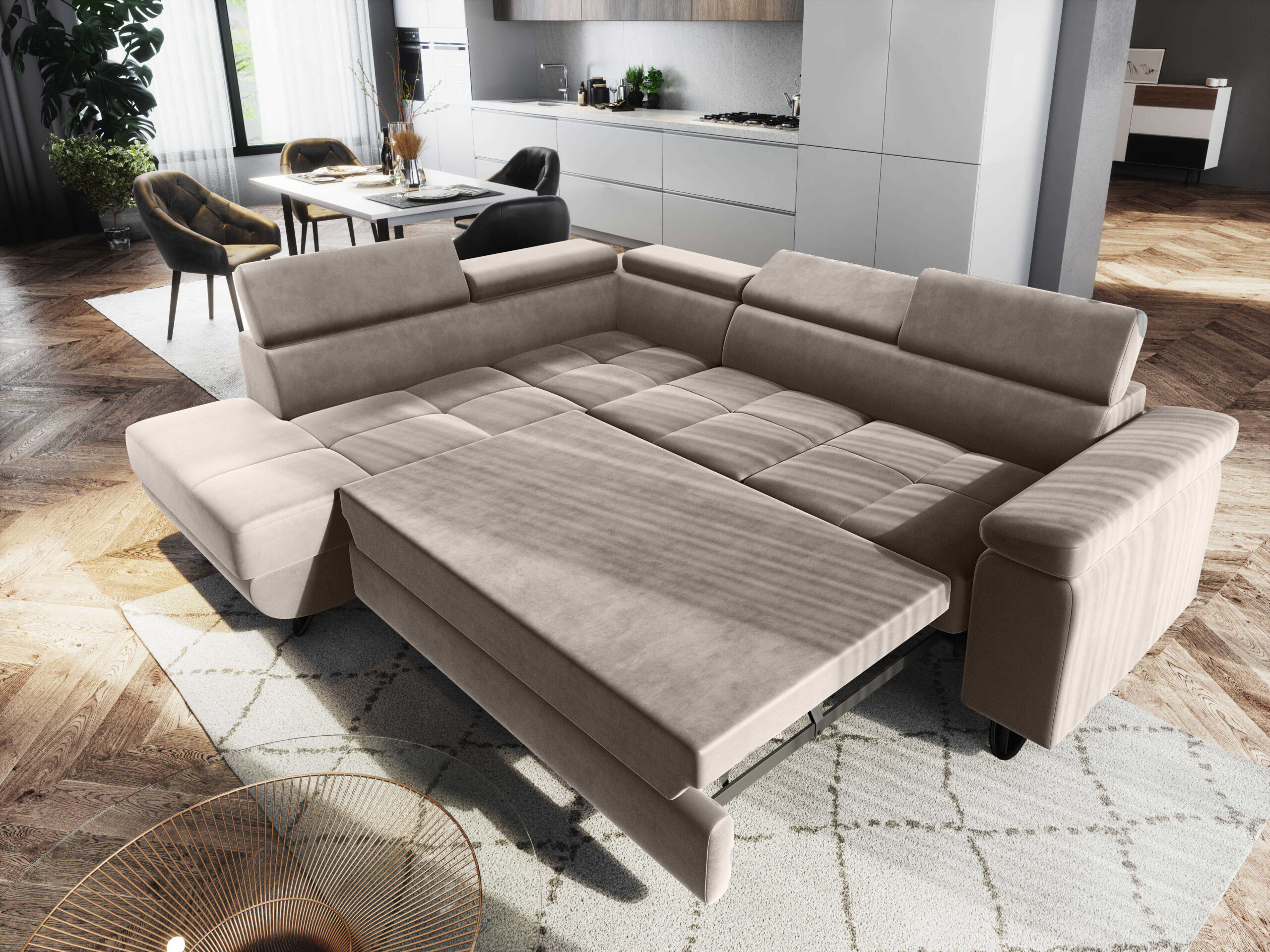 FurMeb24 ECKSOFA CAPRI mit schlaffunktion und bettkasten 250 x 203 cm – Bild 25