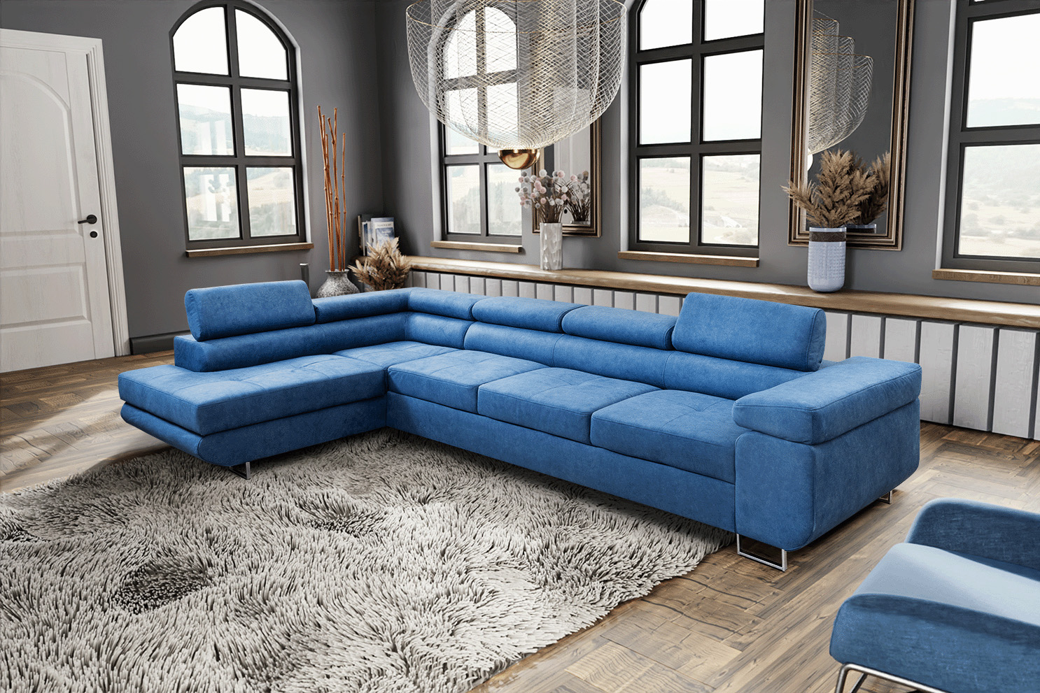 FurMeb24 - Ecksofa AVIO L BIS - Sofa mit Bettkästen und Schlaffunktion – Bild 6