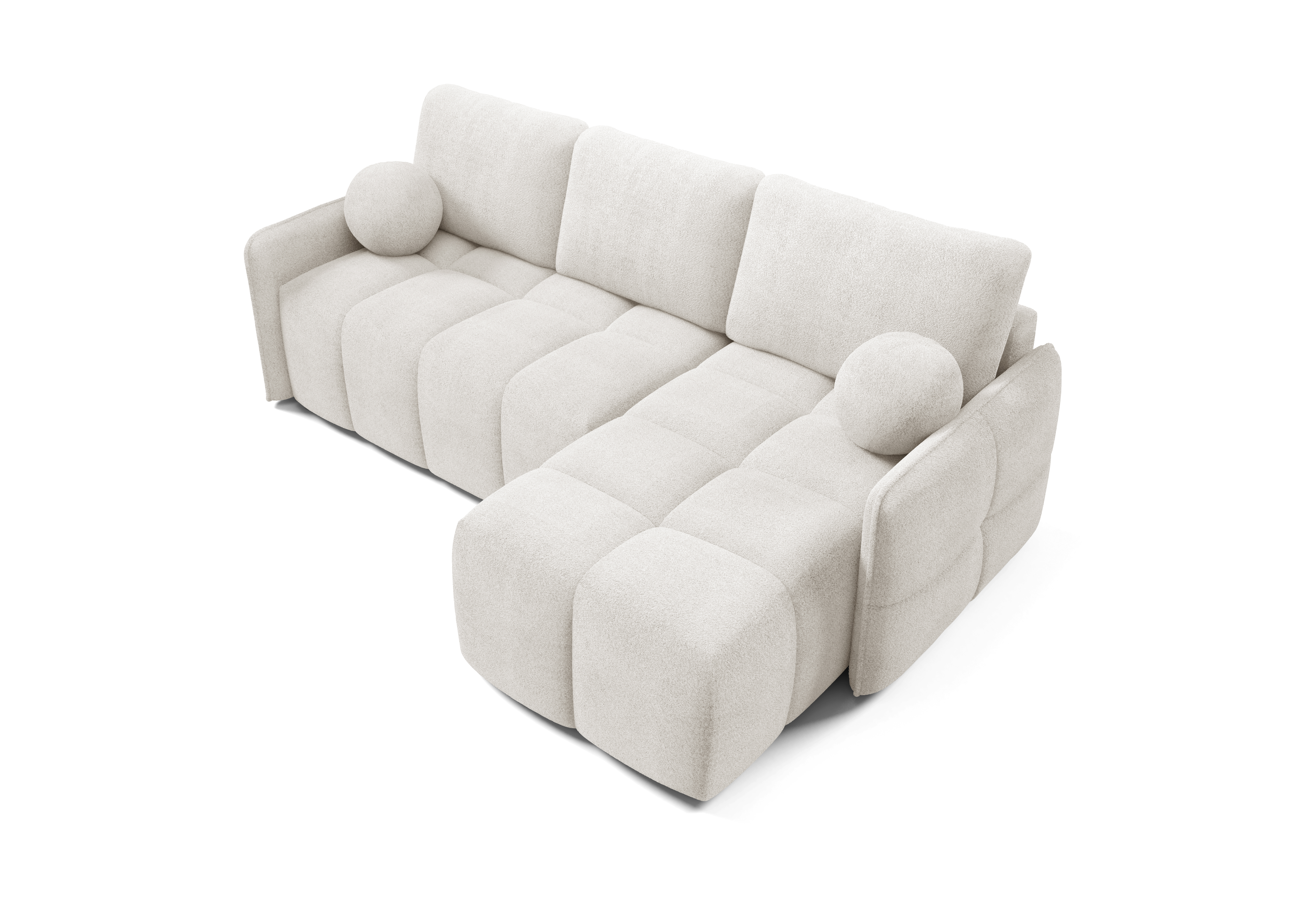 FurMeb24 ECKSOFA SELENE - 220 x 145 cm Stoff abriamo - mit schlaffunktion und bettkasten – Bild 6