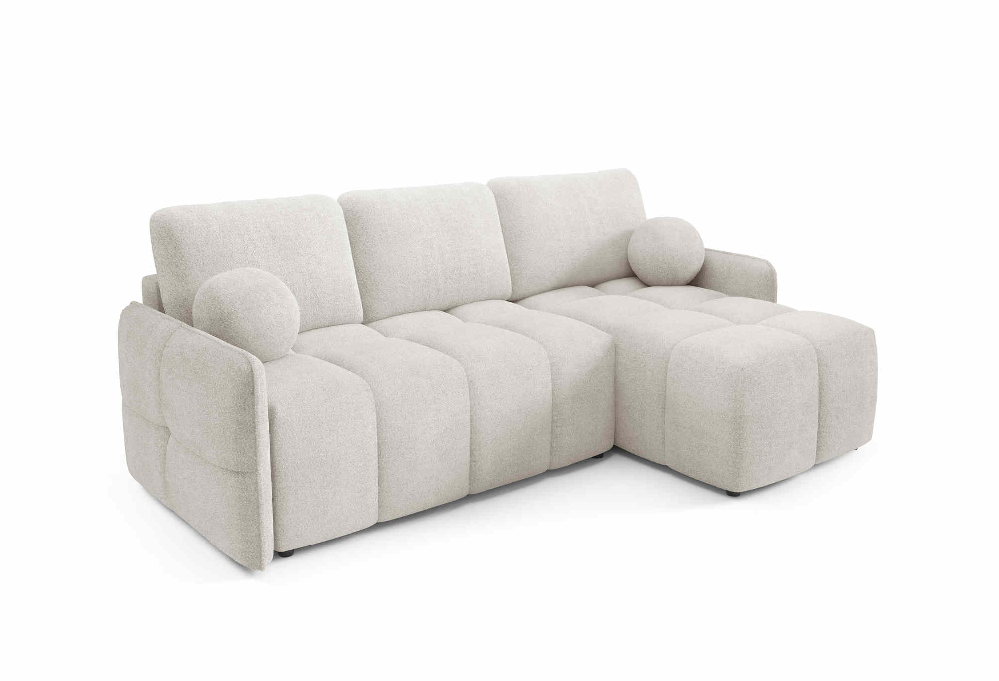 FurMeb24 ECKSOFA SELENE - 220 x 145 cm Stoff abriamo - mit schlaffunktion und bettkasten – Bild 7