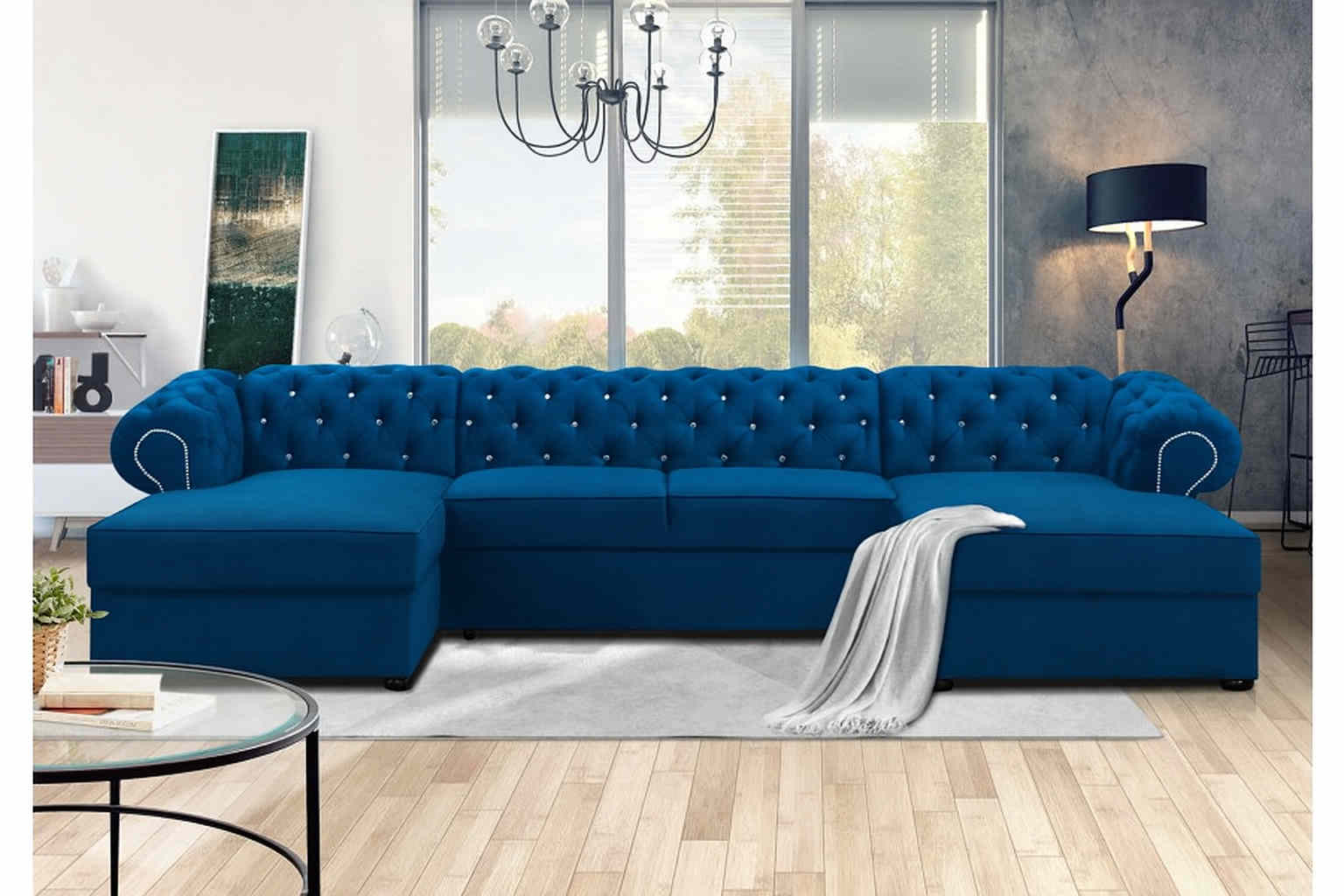 FURMEB 24 ECKSOFA mit Schlaffunktion SWAROVSKI U 348 x 180 cm – Bild 7