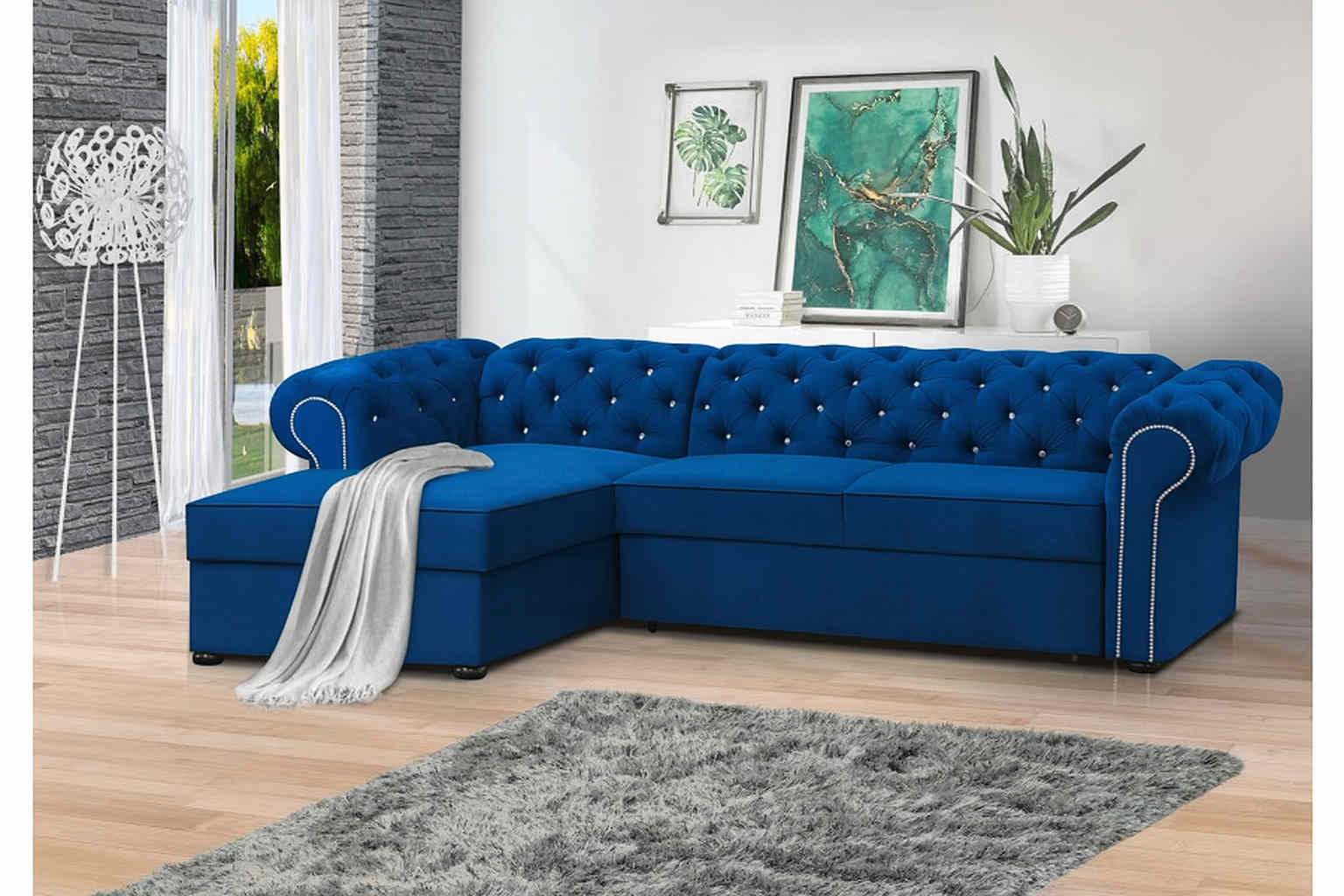 FURMEB 24 ECKSOFA mit Schlaffunktion SWAROVSKI rechte/linke Seite 280 x 180 cm – Bild 5