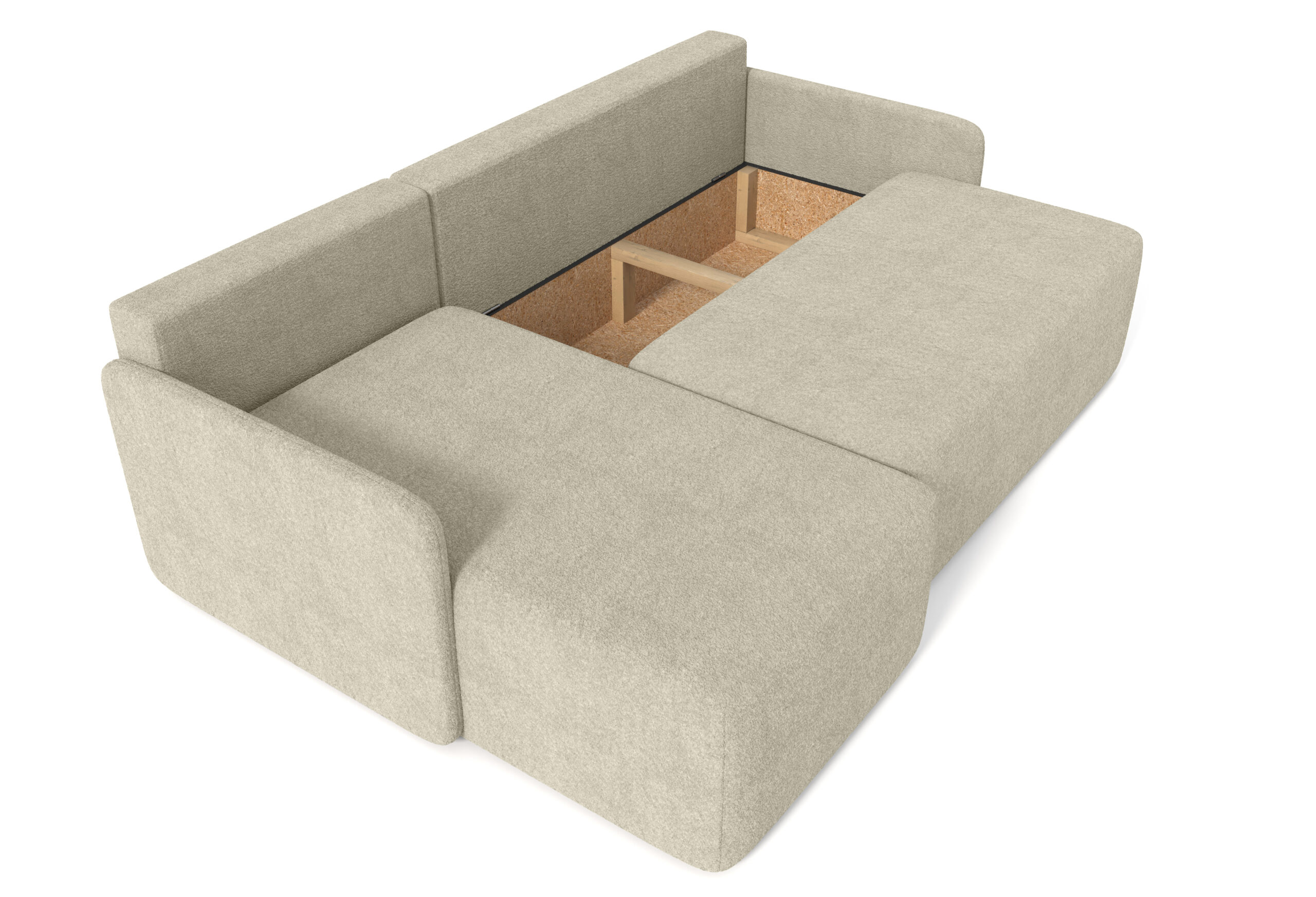 FurMeb24 ECKSOFA BROOK - 212 x 142 cm Stoff abriamo - mit schlaffunktion und bettkasten – Bild 7