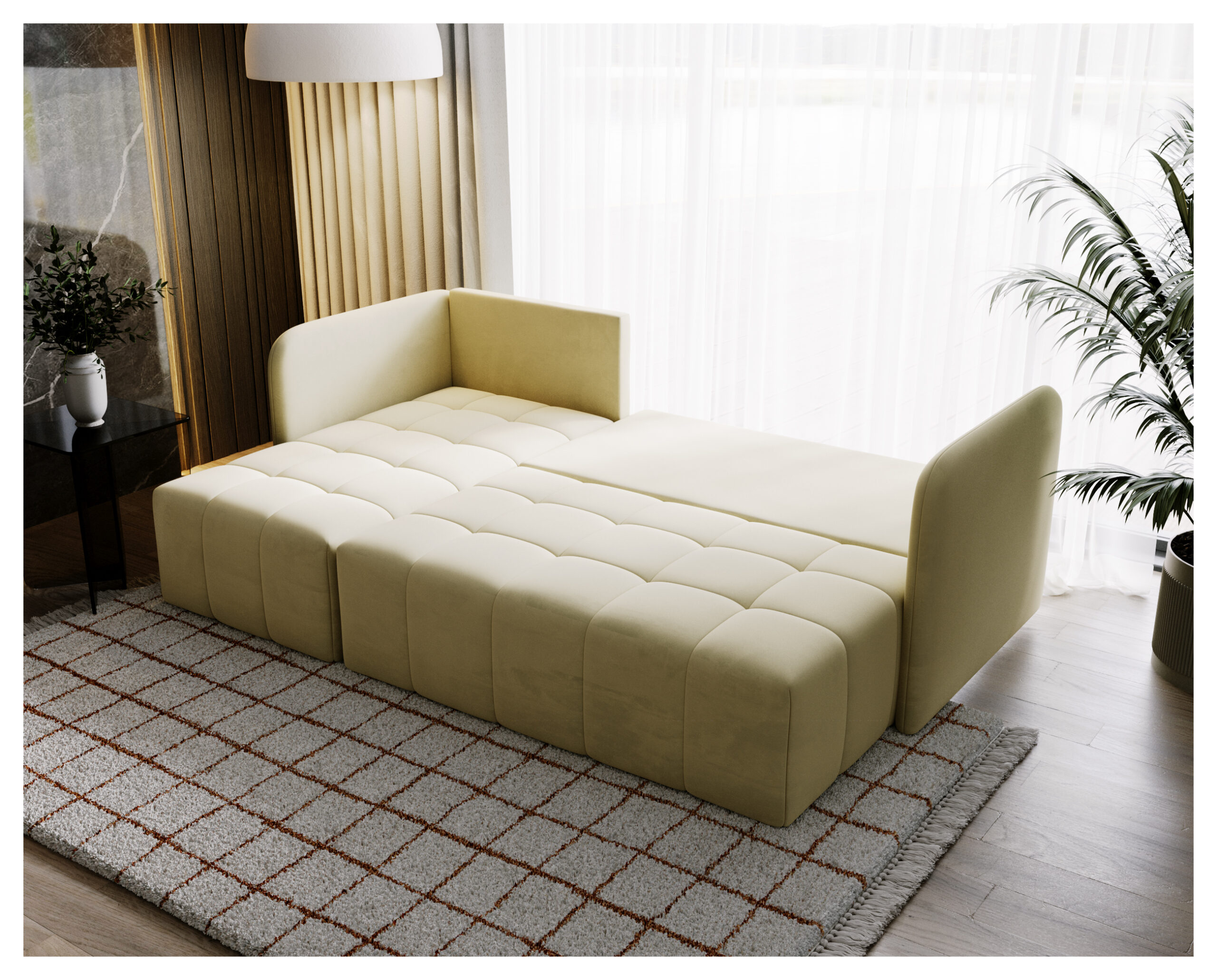 FurMeb24 ECKSOFA SALTO L - 210 x 140 cm Stoff MONOLITH - mit schlaffunktion und bettkasten – Bild 11