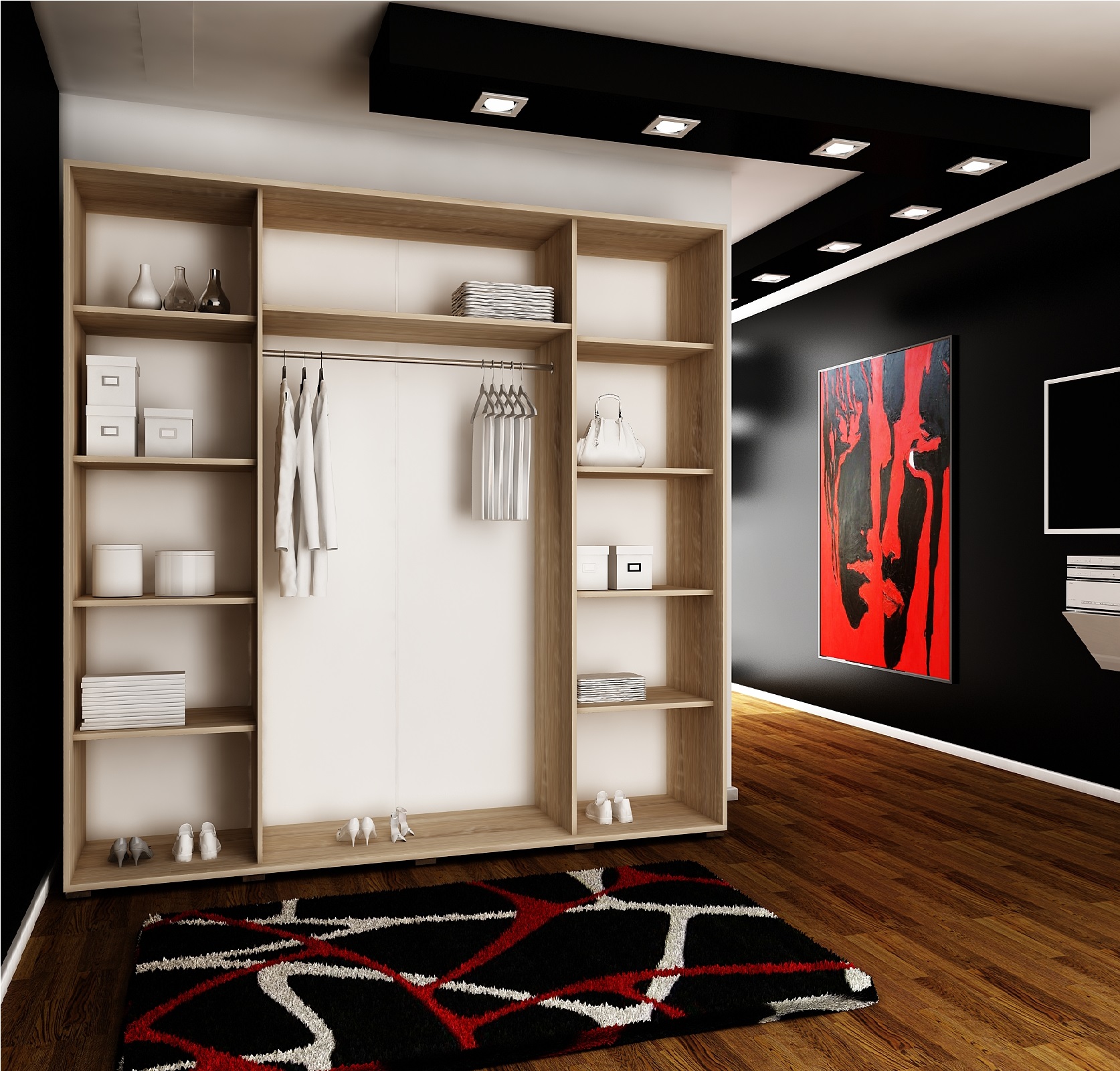 FurMeb24 Schiebetürenschrank AMANDA 100/150/200/250x200 cm Kleiderschrank mit Spiegel, 2-türiger Schiebeschrank – Bild 11