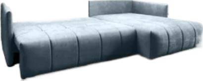 FURMEB24 - DON 245 x 180 cm Sofa mit Schlaffunktion und zwei Bettkästen - Ecksofa mit Kissen , Stoff Monoliht - Türkis – Bild 5