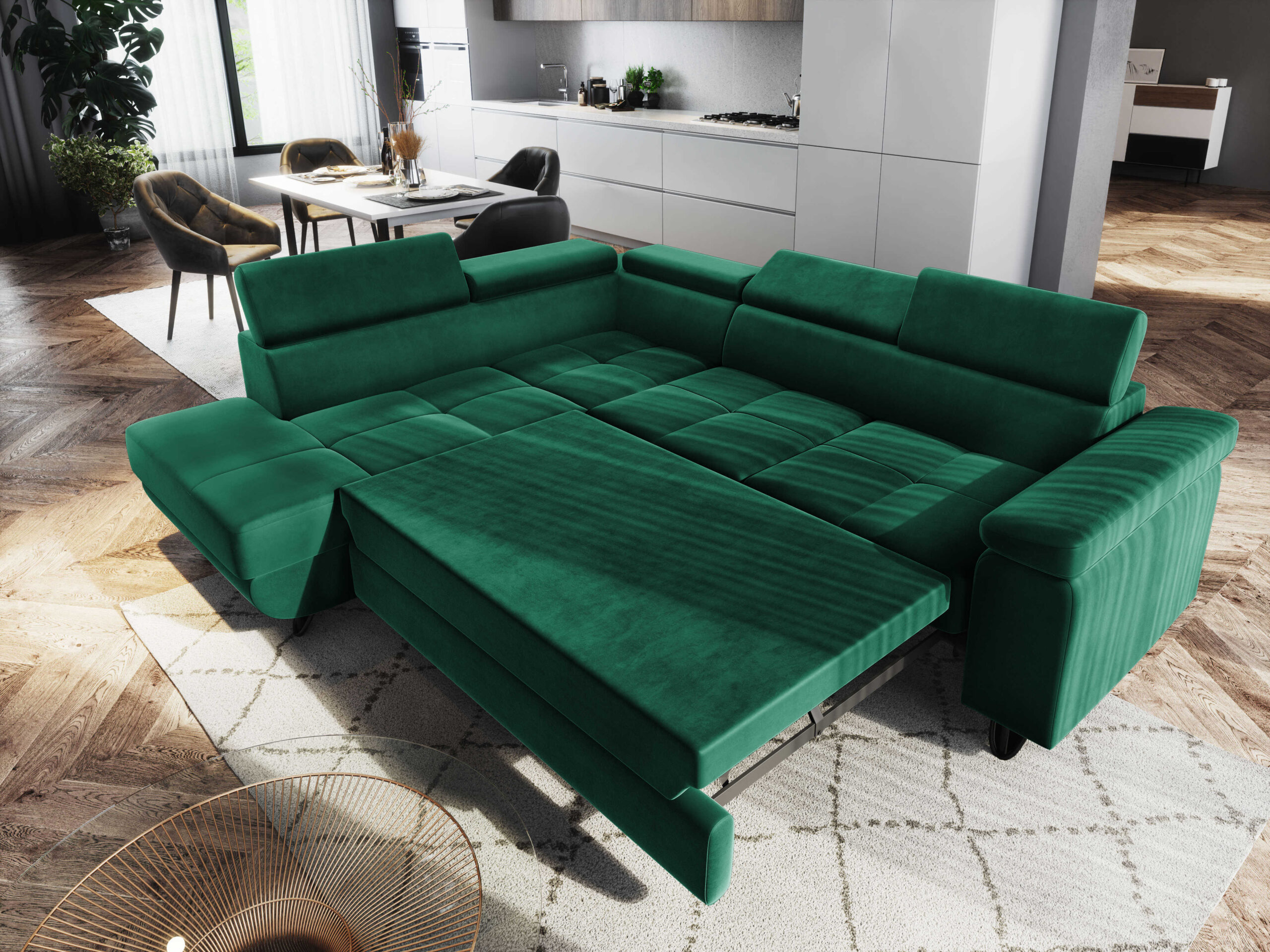 FurMeb24 ECKSOFA CAPRI mit schlaffunktion und bettkasten 250 x 203 cm – Bild 5
