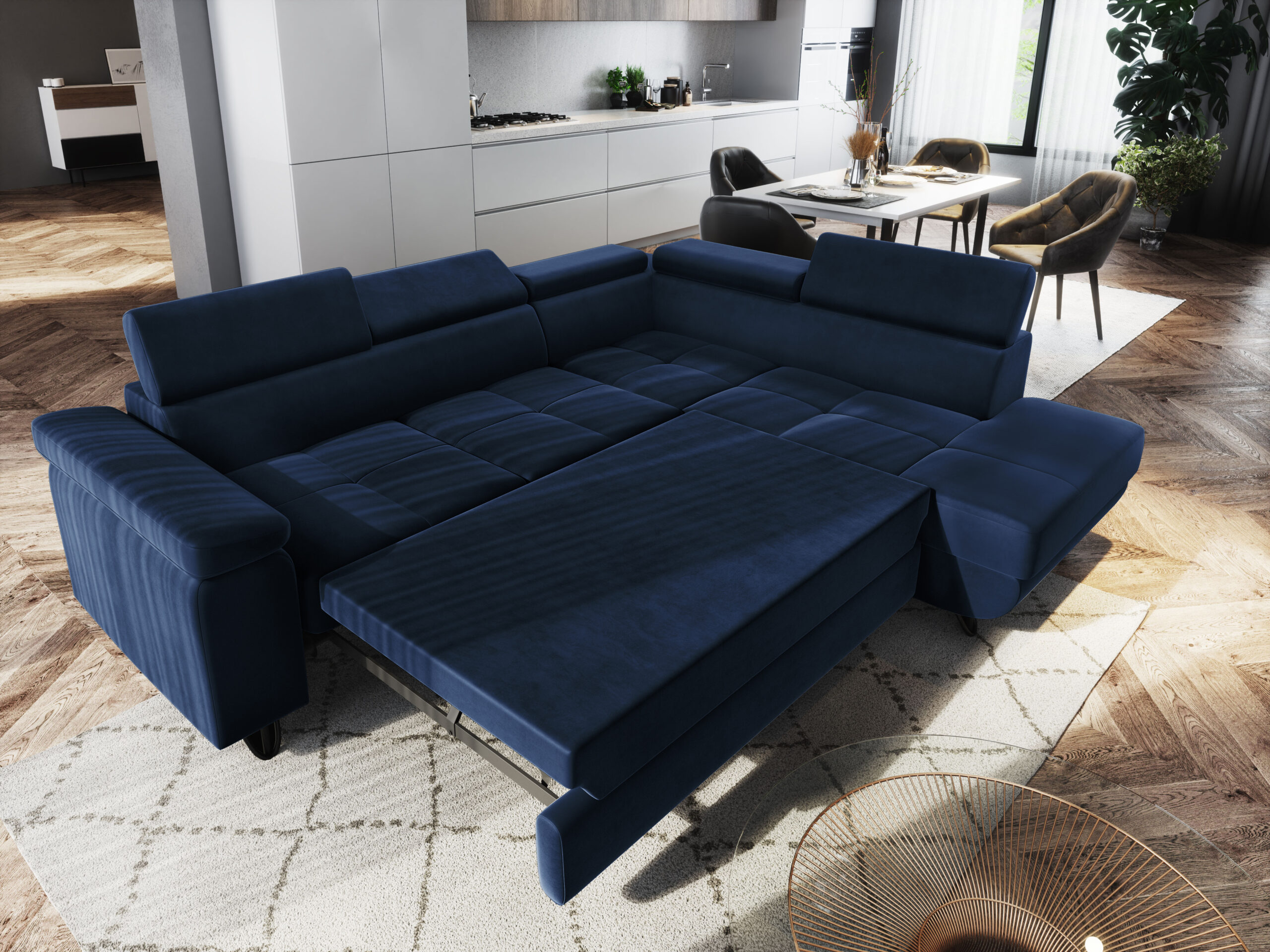 FurMeb24 ECKSOFA CAPRI mit schlaffunktion und bettkasten 250 x 203 cm – Bild 12