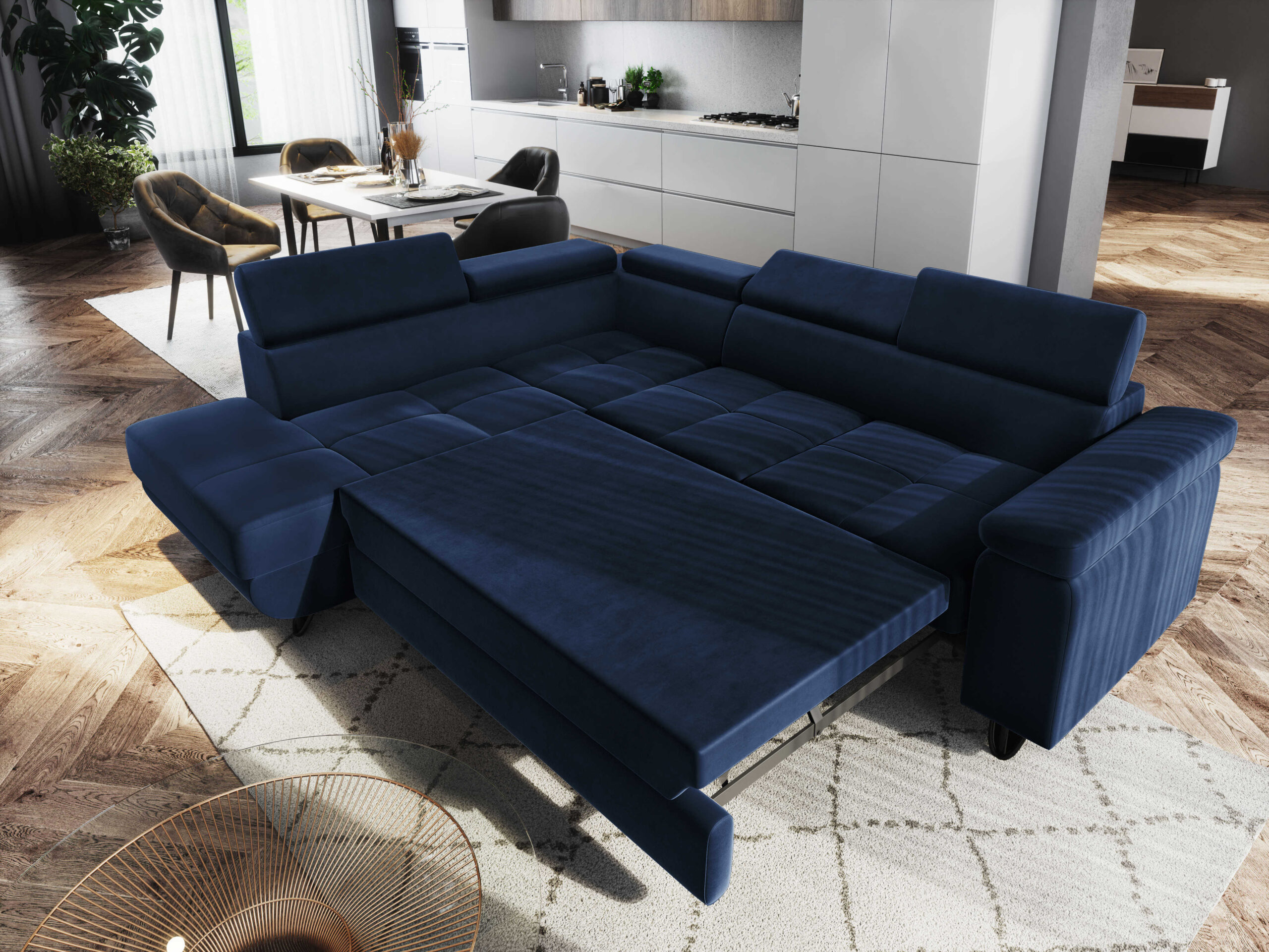 FurMeb24 ECKSOFA CAPRI mit schlaffunktion und bettkasten 250 x 203 cm – Bild 13