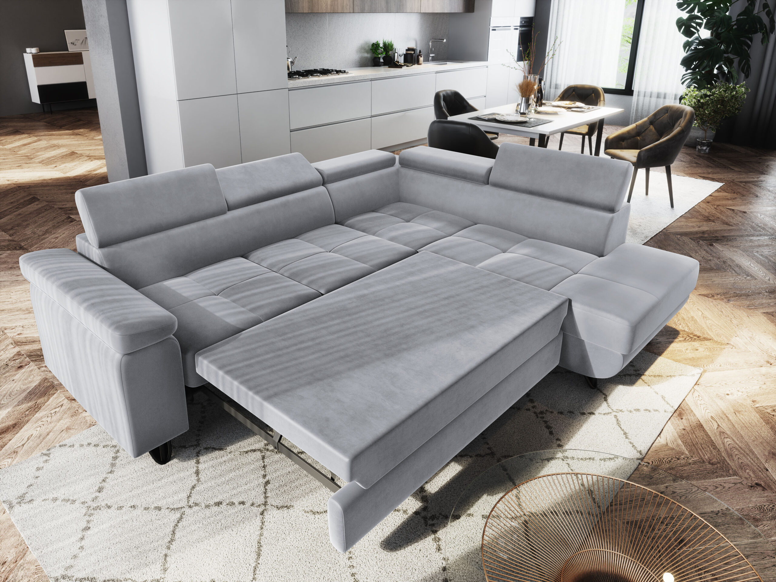 FurMeb24 ECKSOFA CAPRI mit schlaffunktion und bettkasten 250 x 203 cm – Bild 16