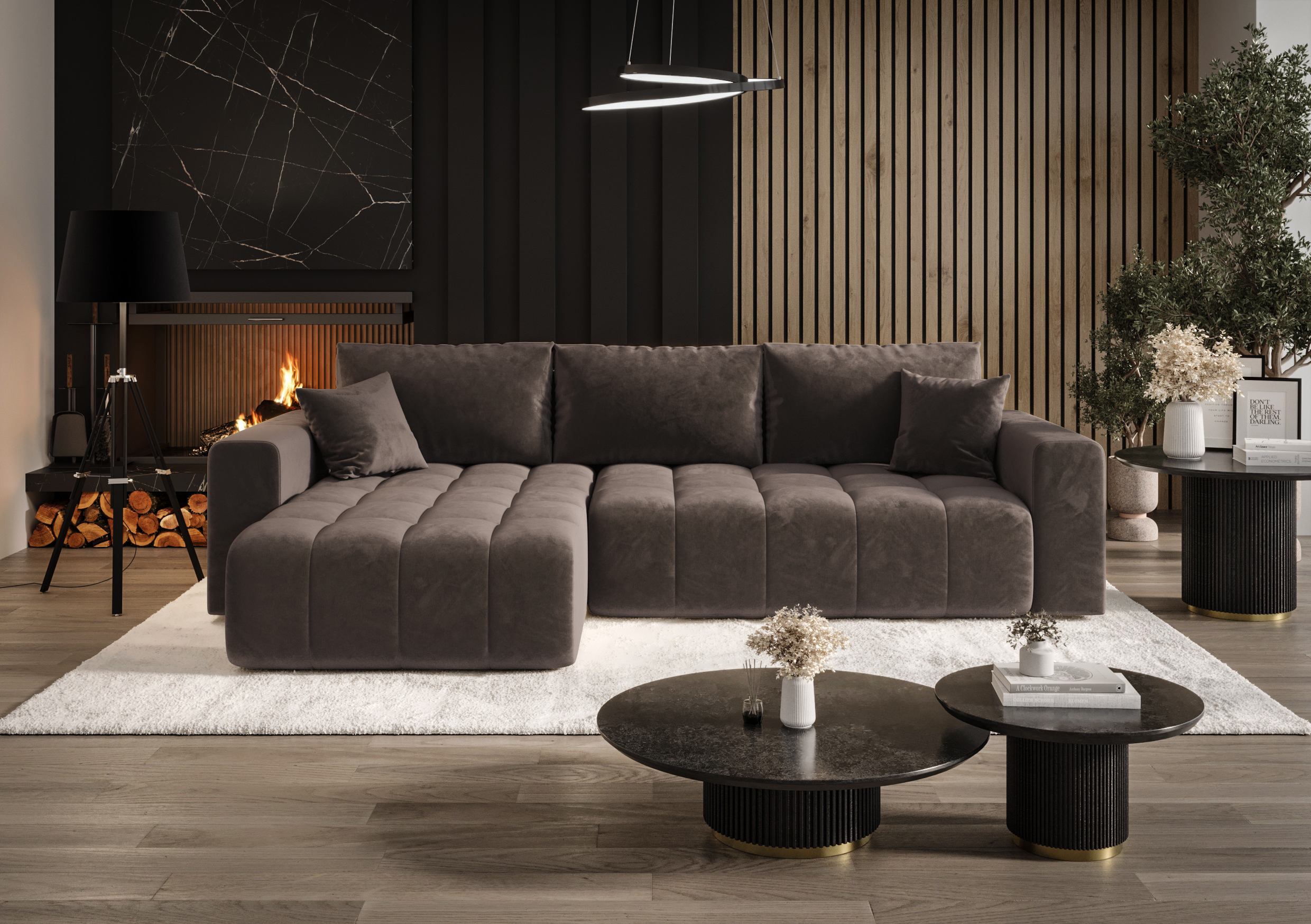 FurMeb24 ECKSOFA Gabo-L form 280 x 85 cm - mit schlaffunktion – Bild 3