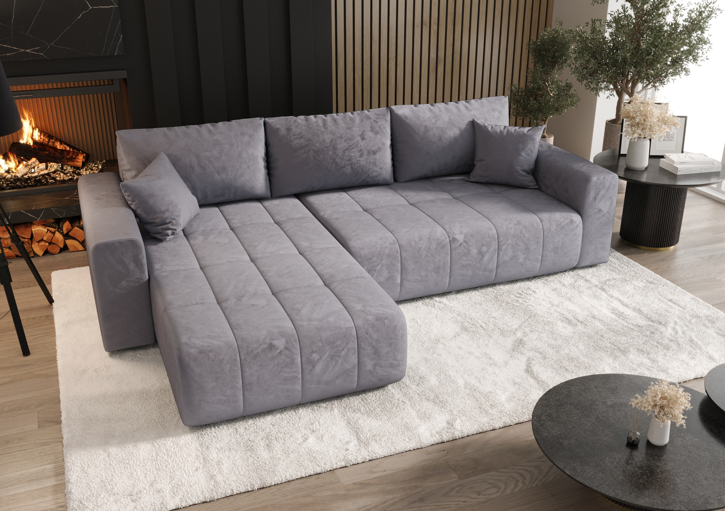 FurMeb24 ECKSOFA Gabo-L form 280 x 85 cm - mit schlaffunktion – Bild 14
