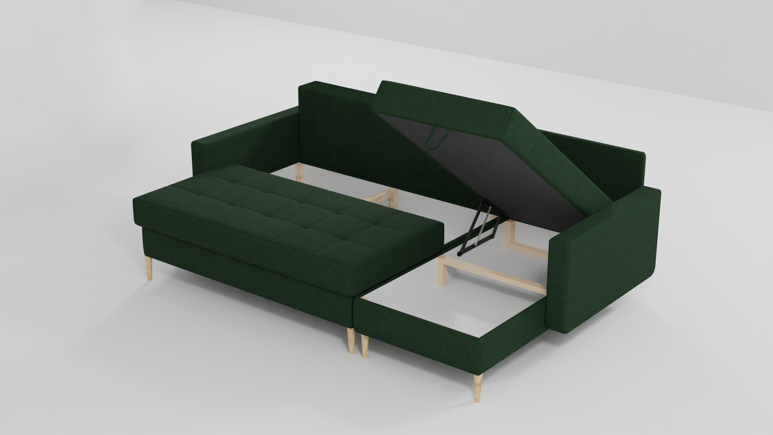 FurMeb24 ECKSOFA FENIX mit Schlaffunktion und Bettkasten rechte Seite 225 x 140 cm – Bild 12