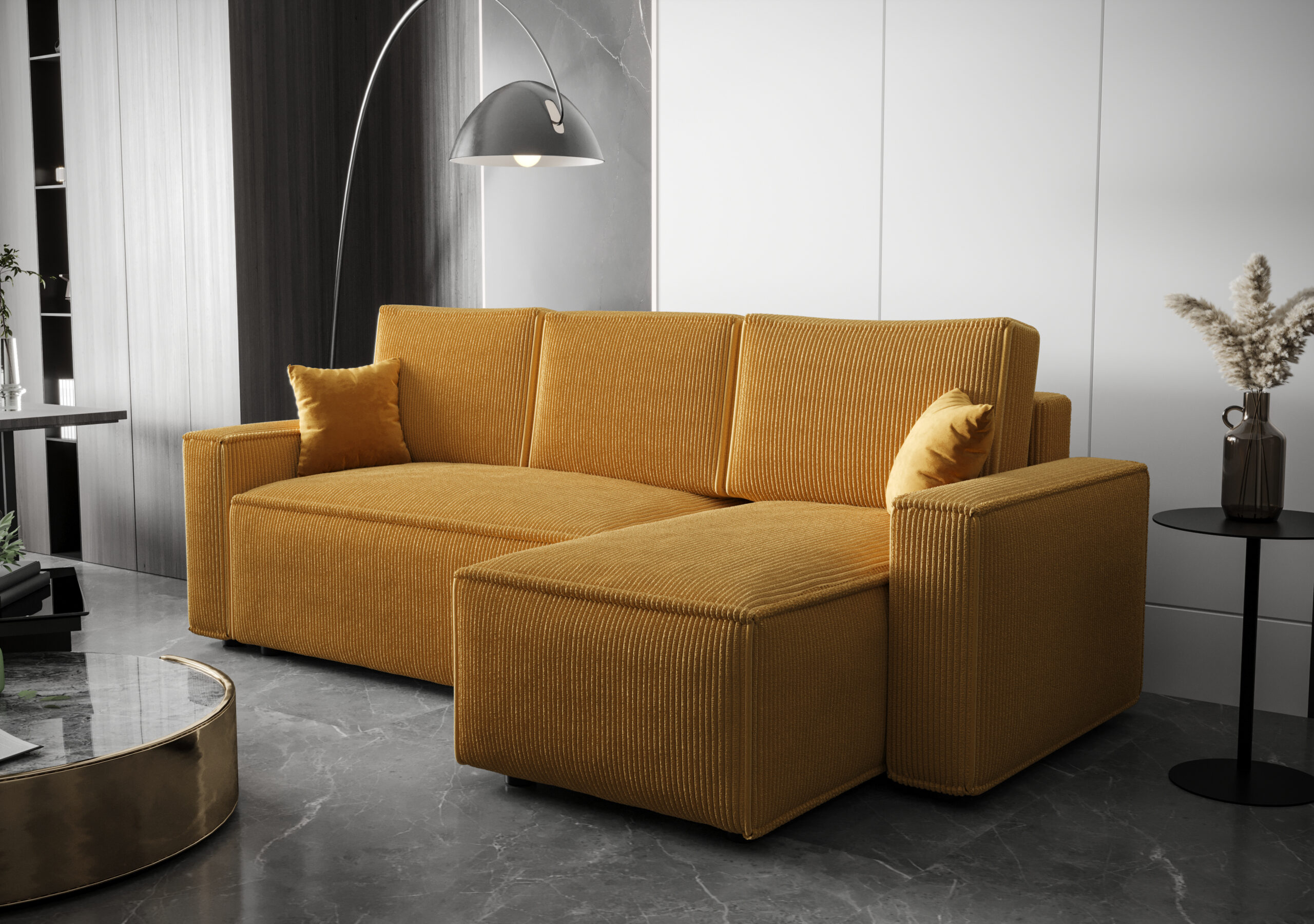 FurMeb24 AMBRO L-Form - Kord Schlafsofa mit Schlaffunktion – Bild 13