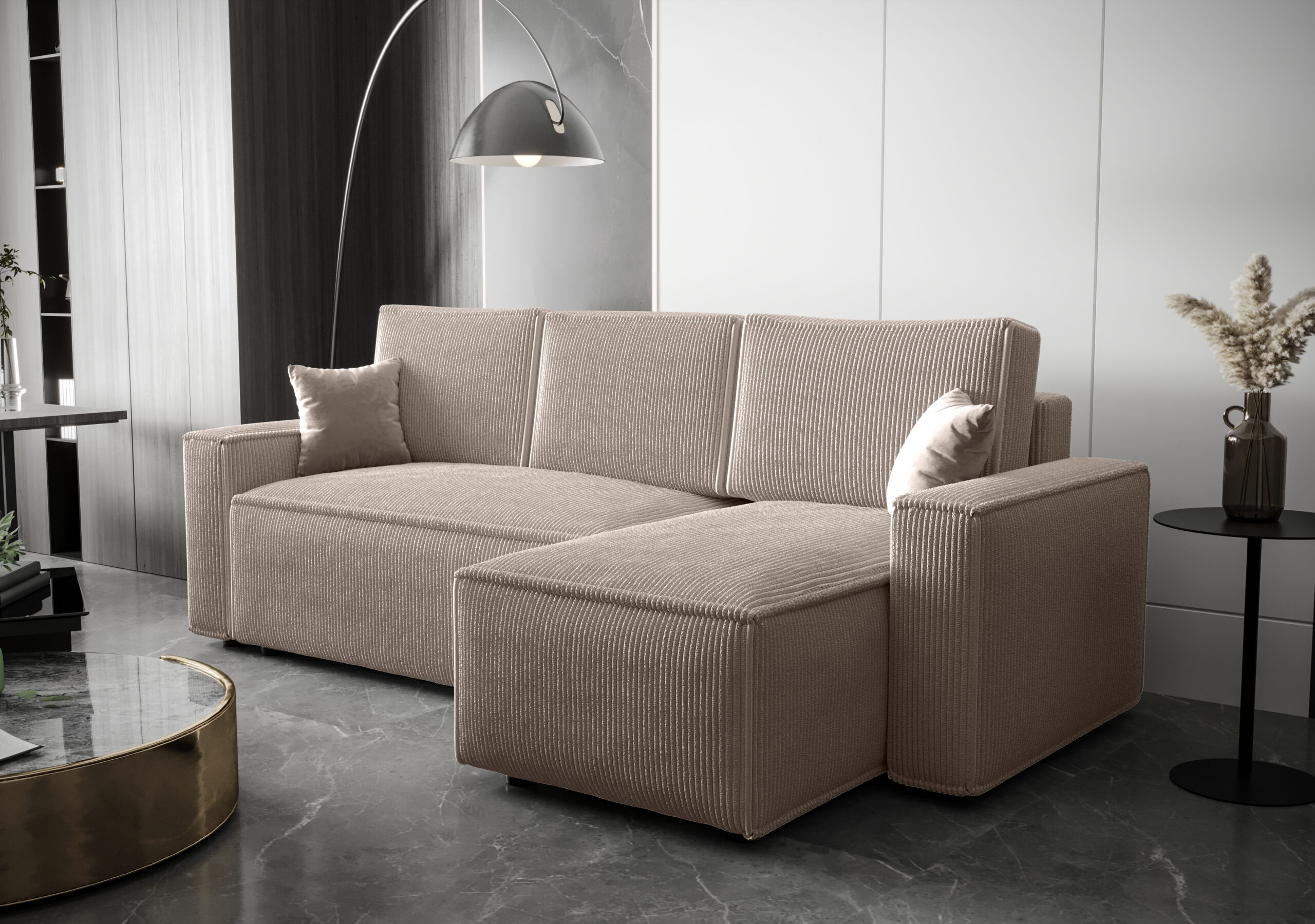 FurMeb24 AMBRO L-Form - Kord Schlafsofa mit Schlaffunktion – Bild 12