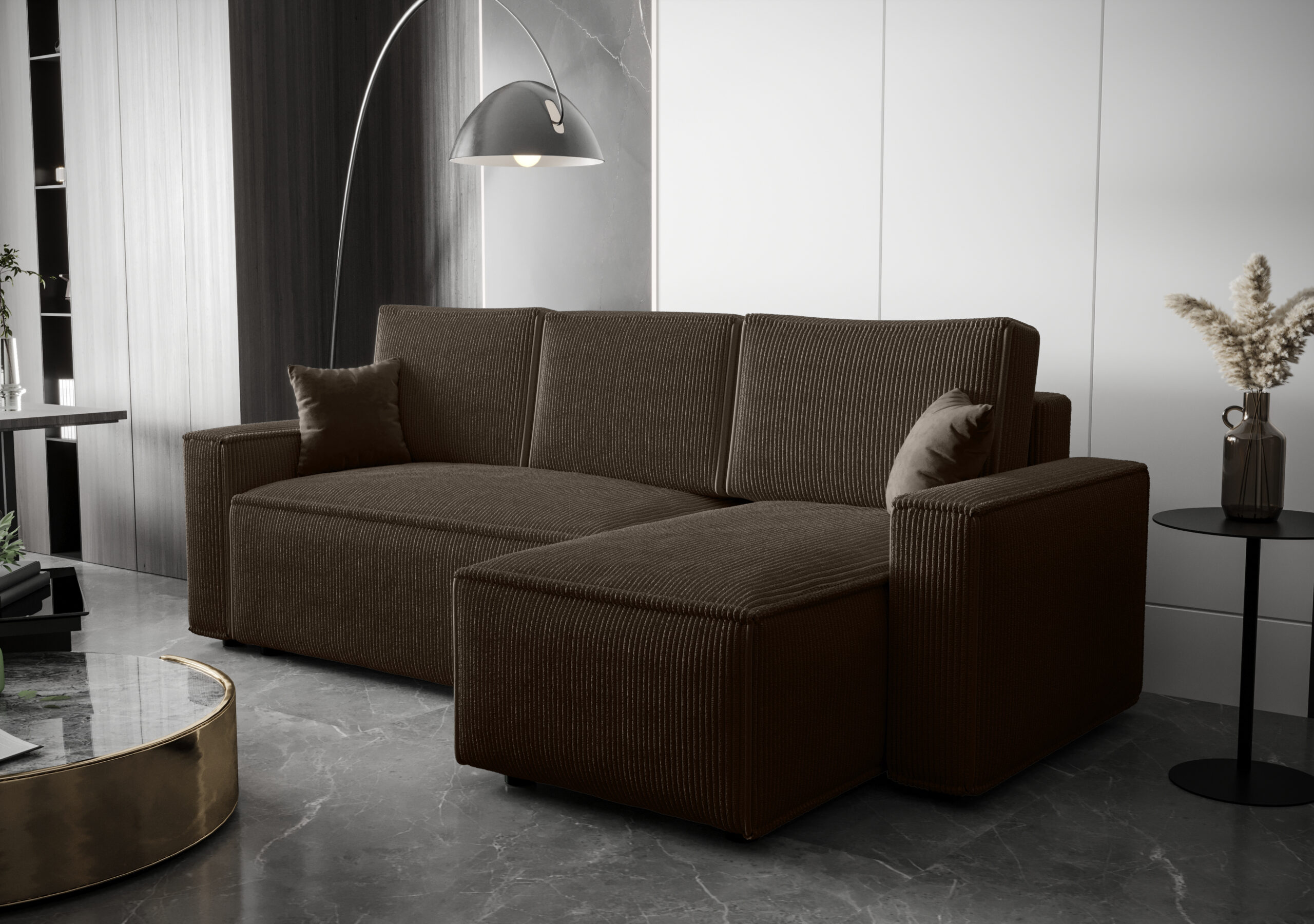 FurMeb24 AMBRO L-Form - Kord Schlafsofa mit Schlaffunktion – Bild 10