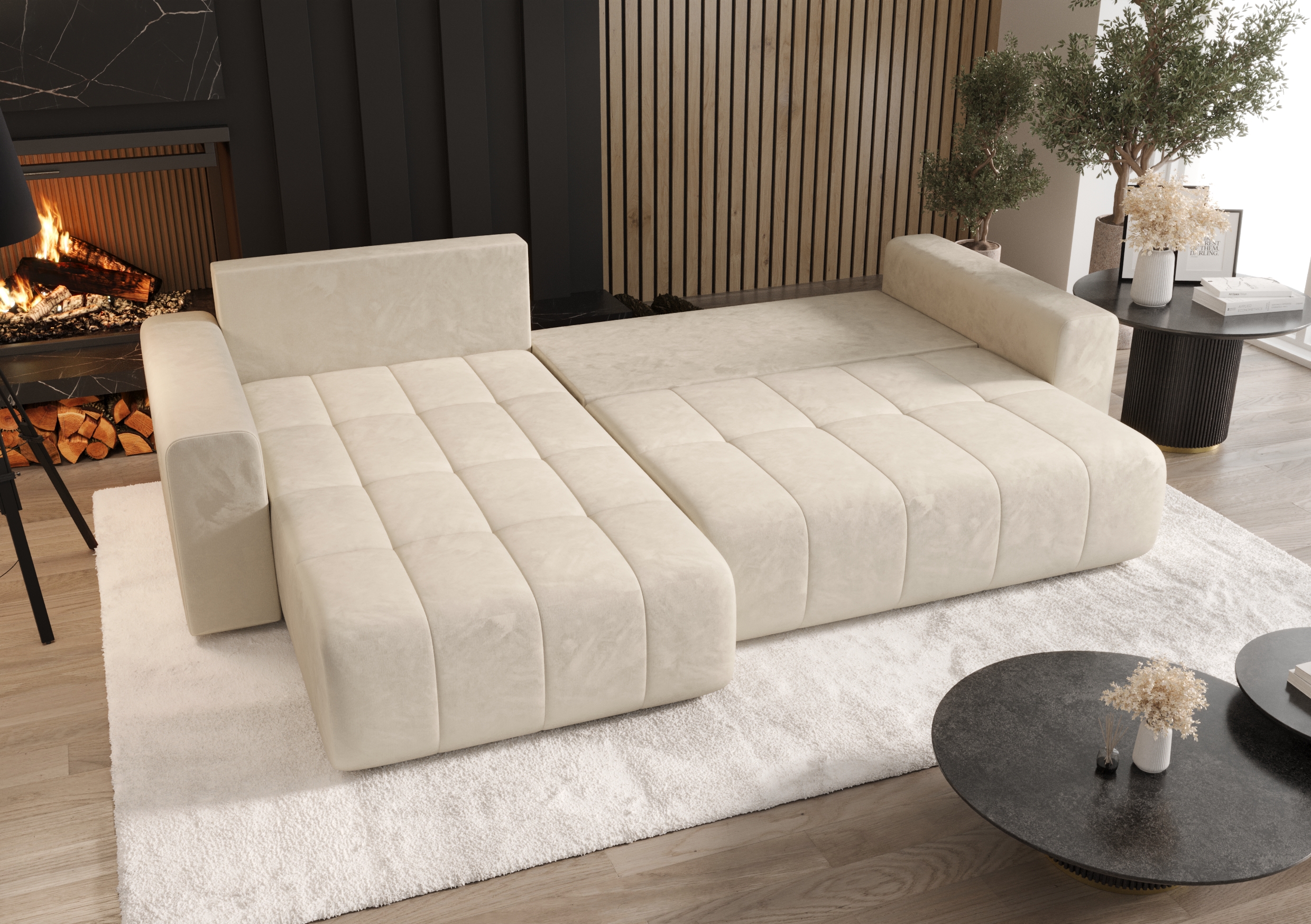 FurMeb24 ECKSOFA Gabo-L form 280 x 85 cm - mit schlaffunktion – Bild 18